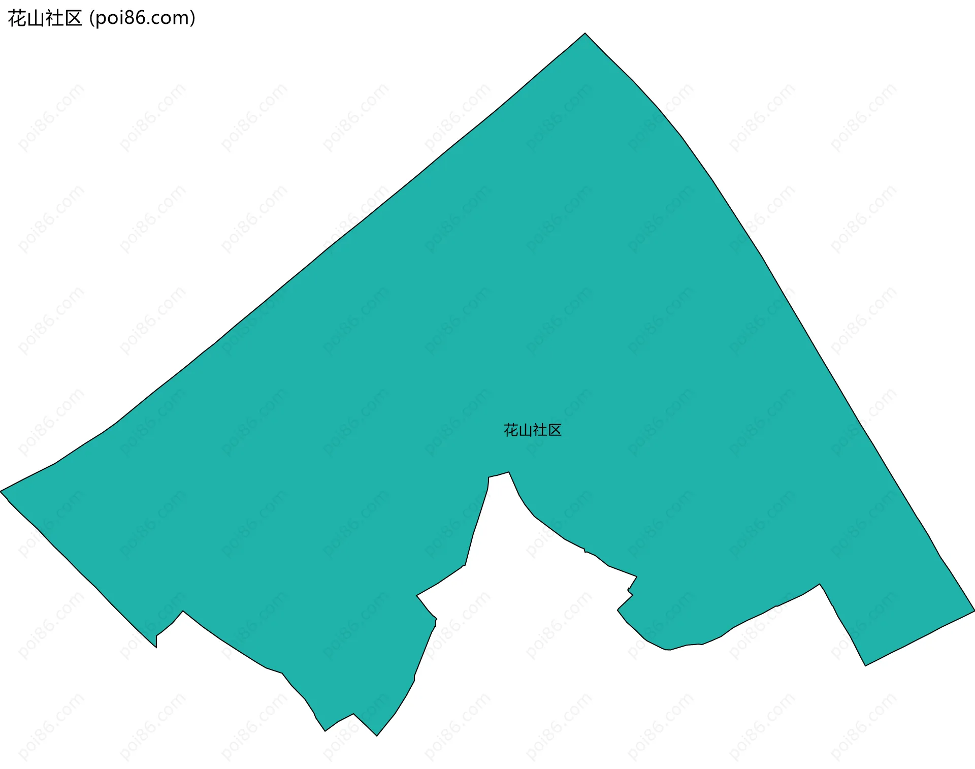 花山社区边界地图
