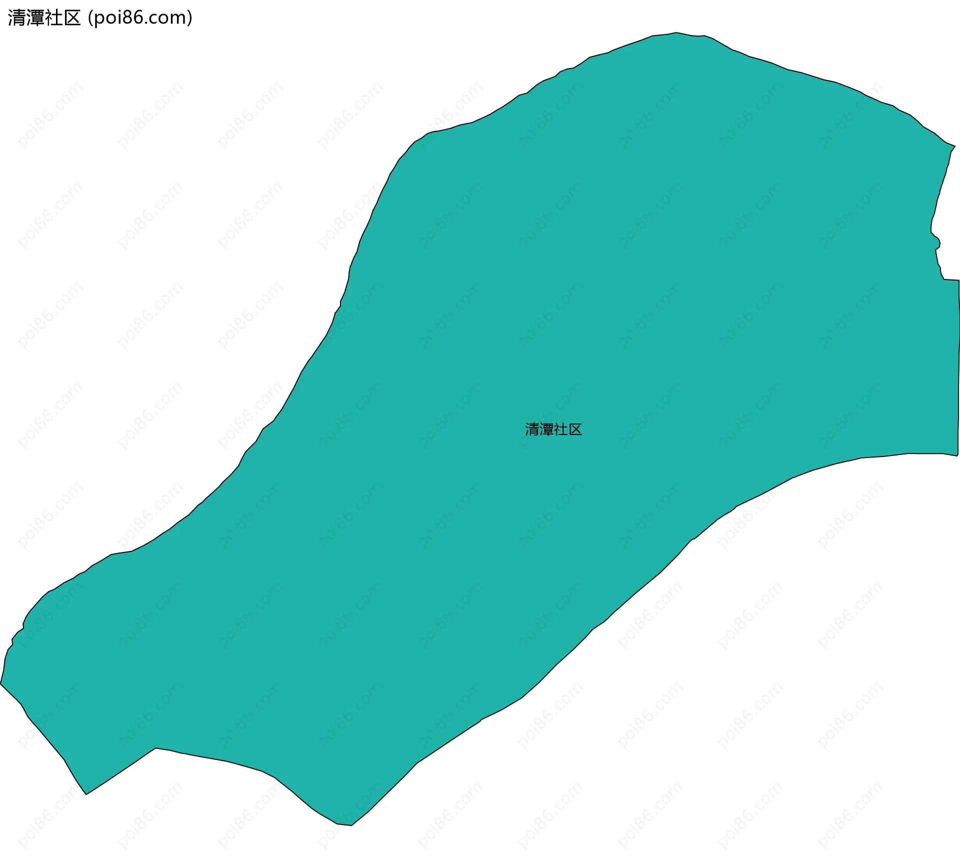 清潭社区边界地图