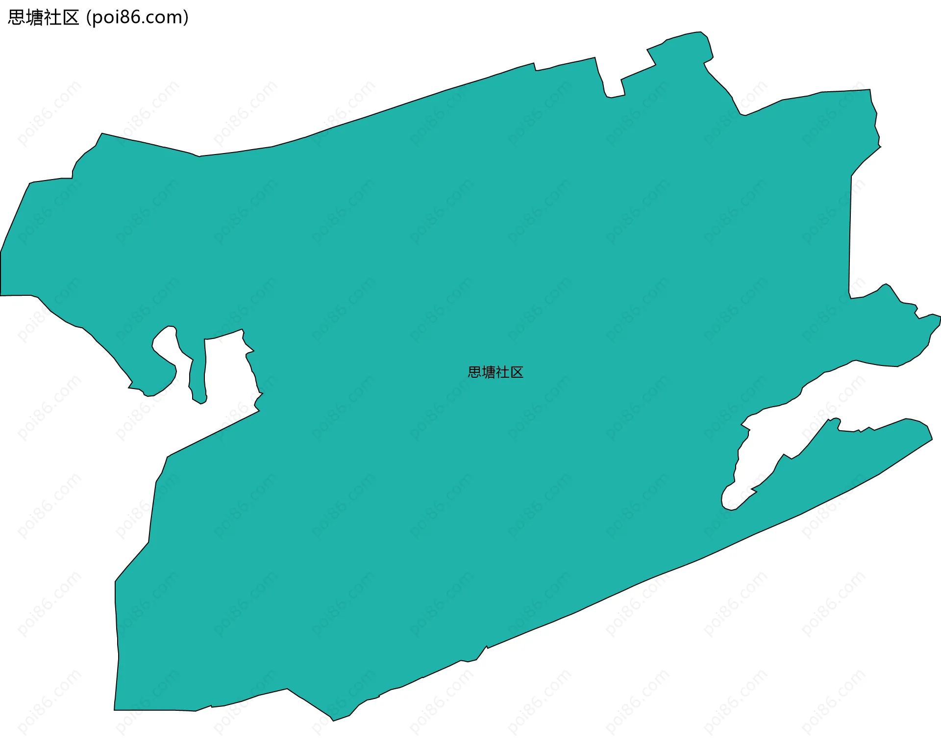 思塘社区边界地图