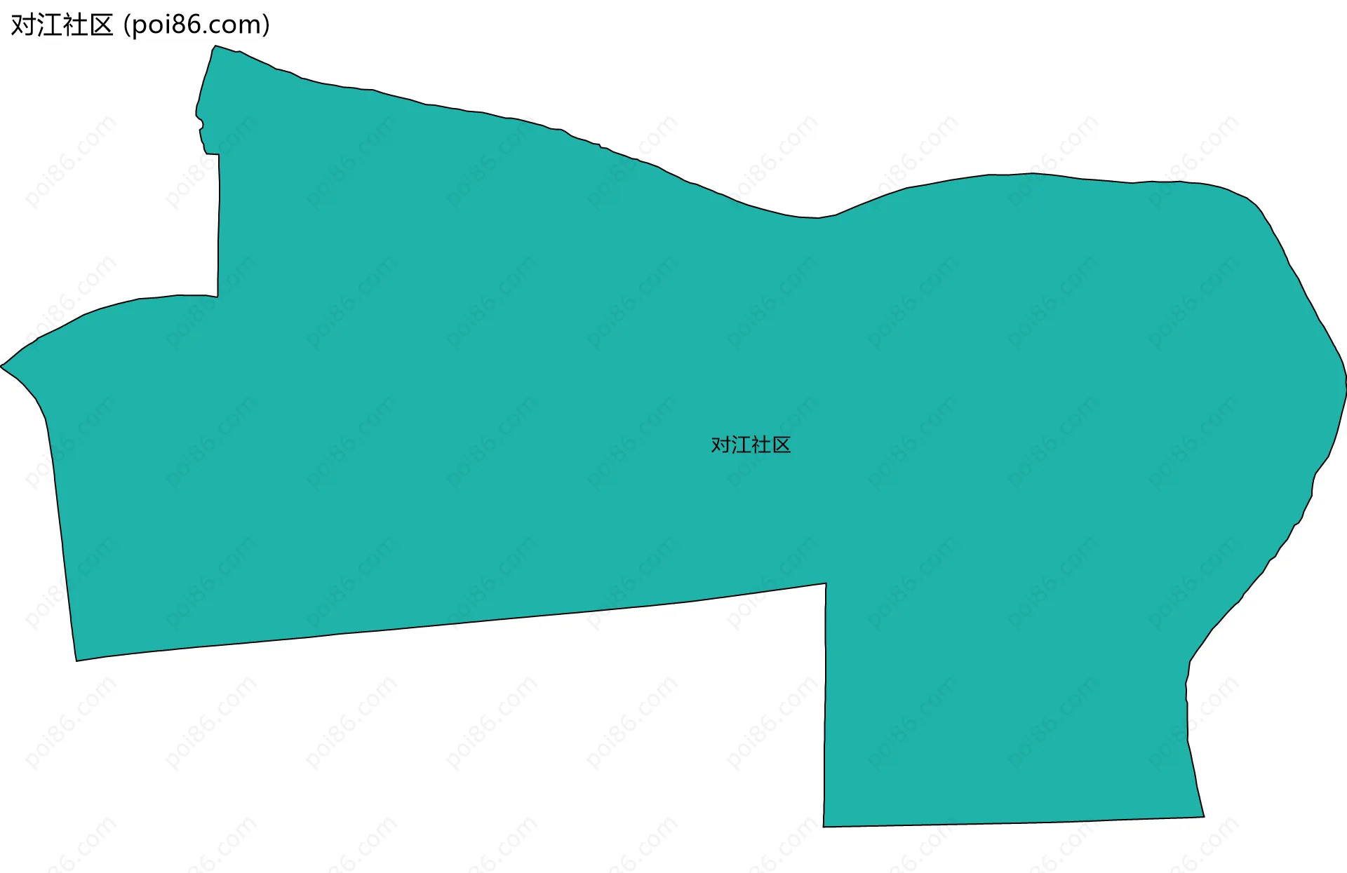 对江社区边界地图