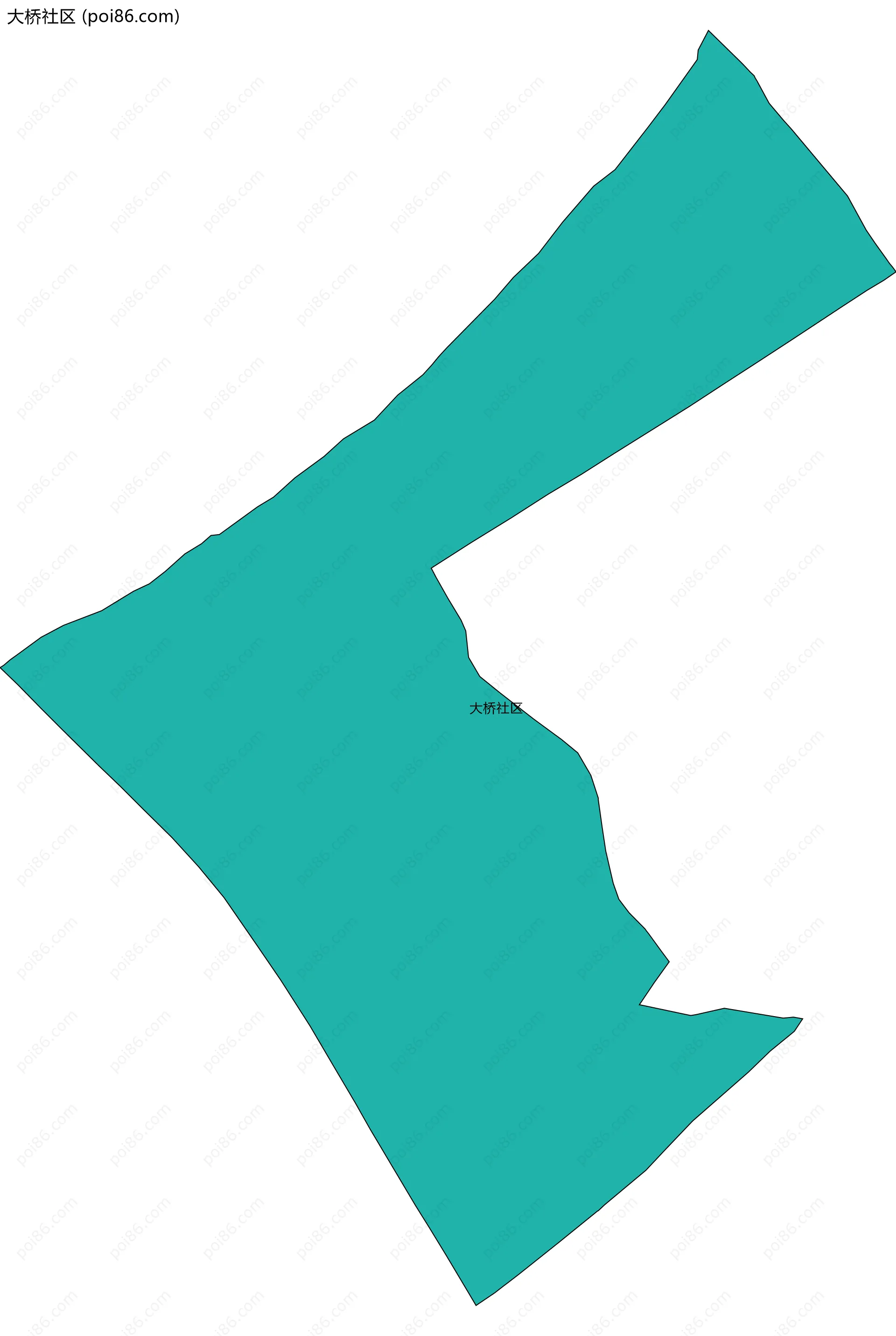 大桥社区边界地图