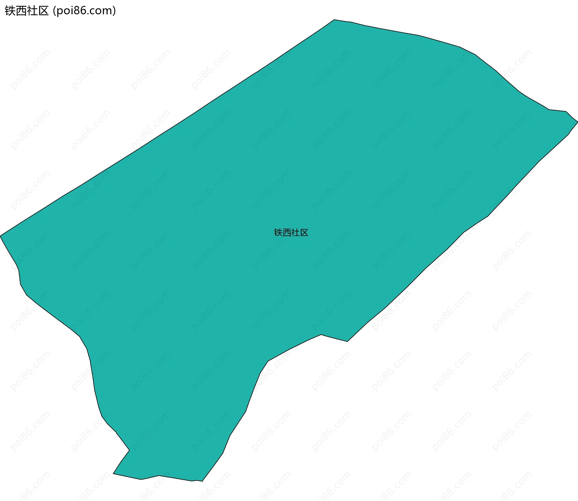 铁西社区边界地图