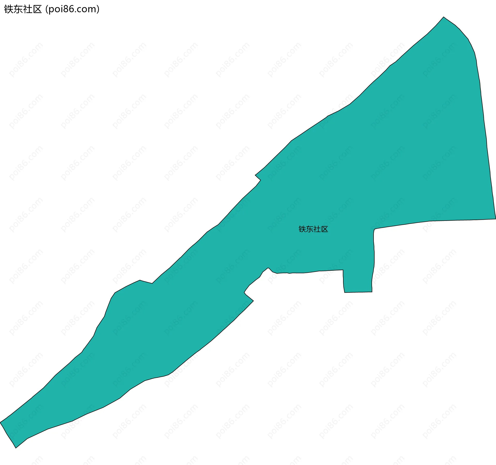铁东社区边界地图
