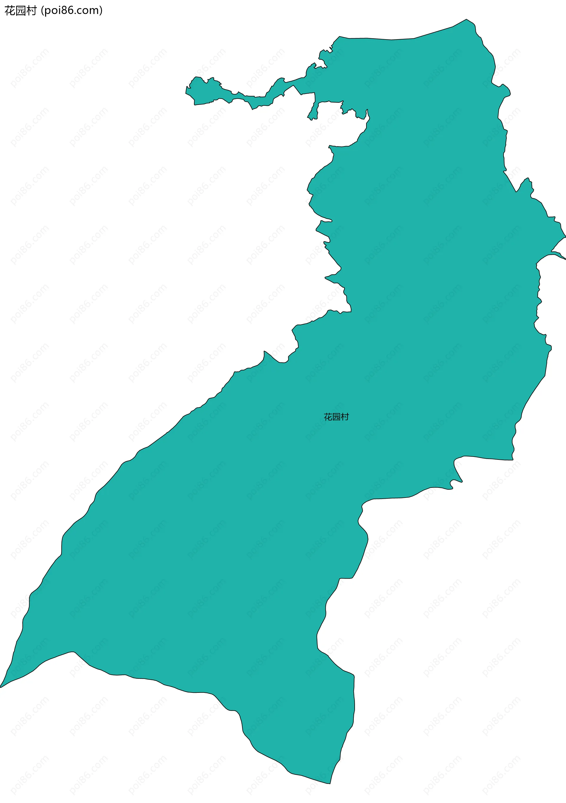 花园村边界地图