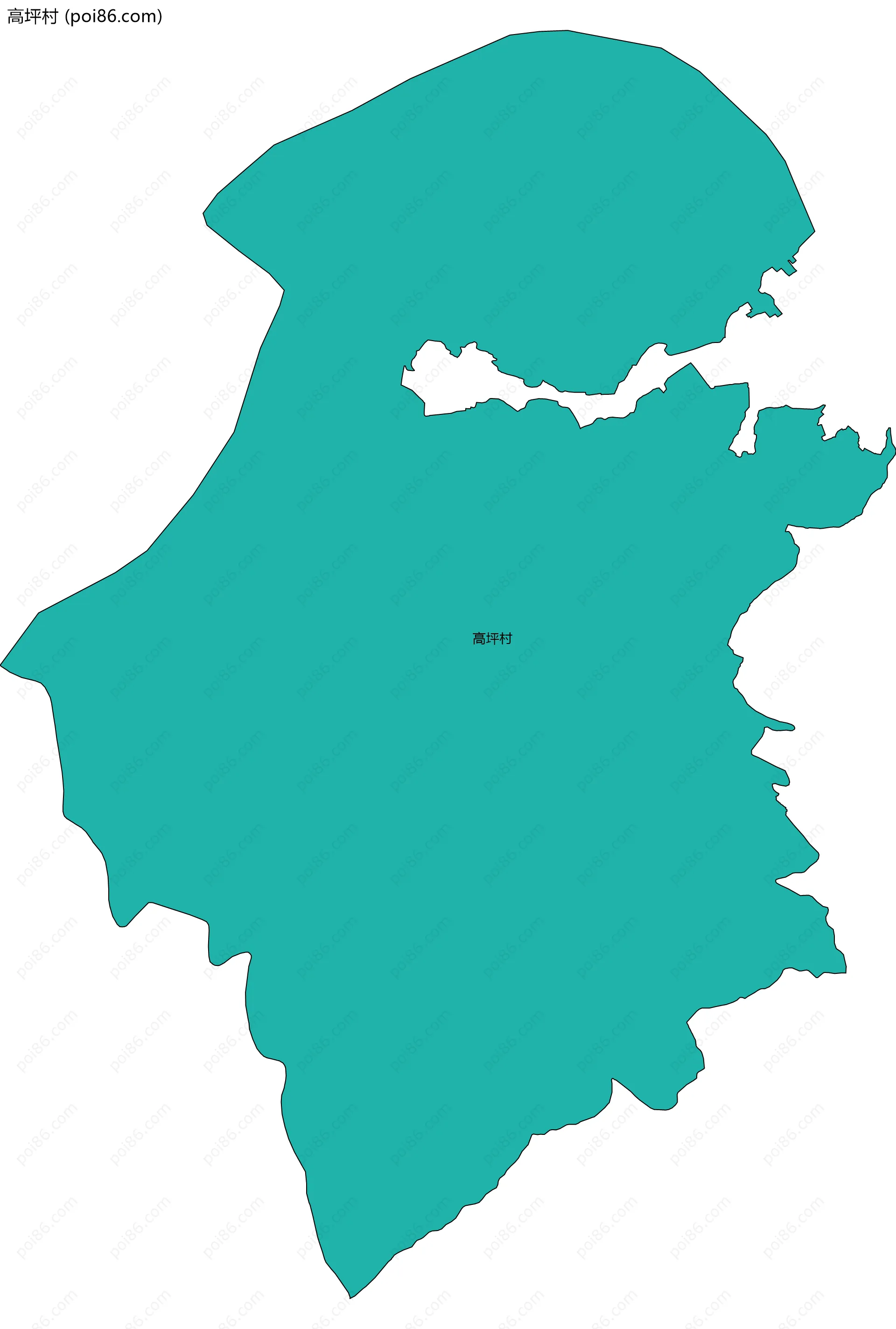 高坪村边界地图