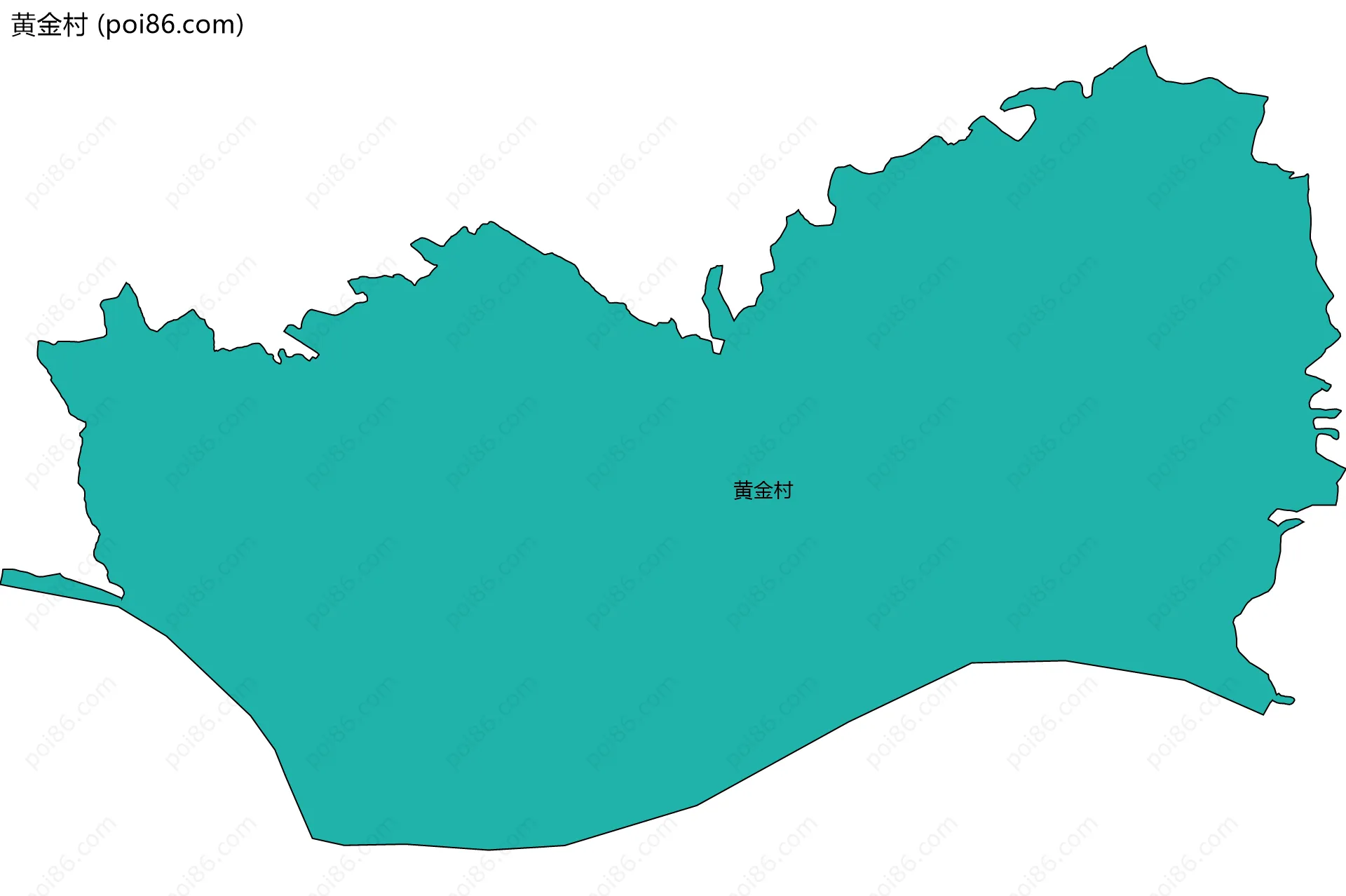 黄金村边界地图