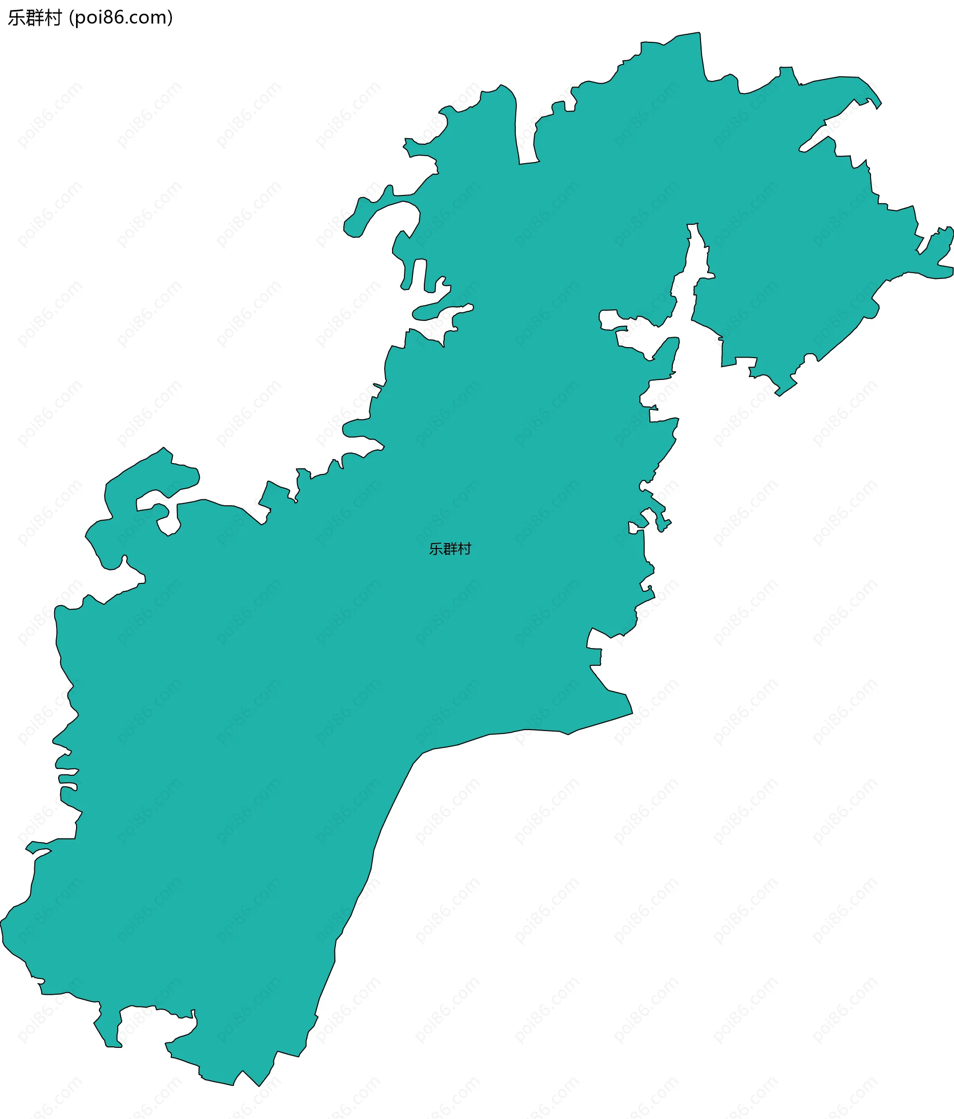 乐群村边界地图