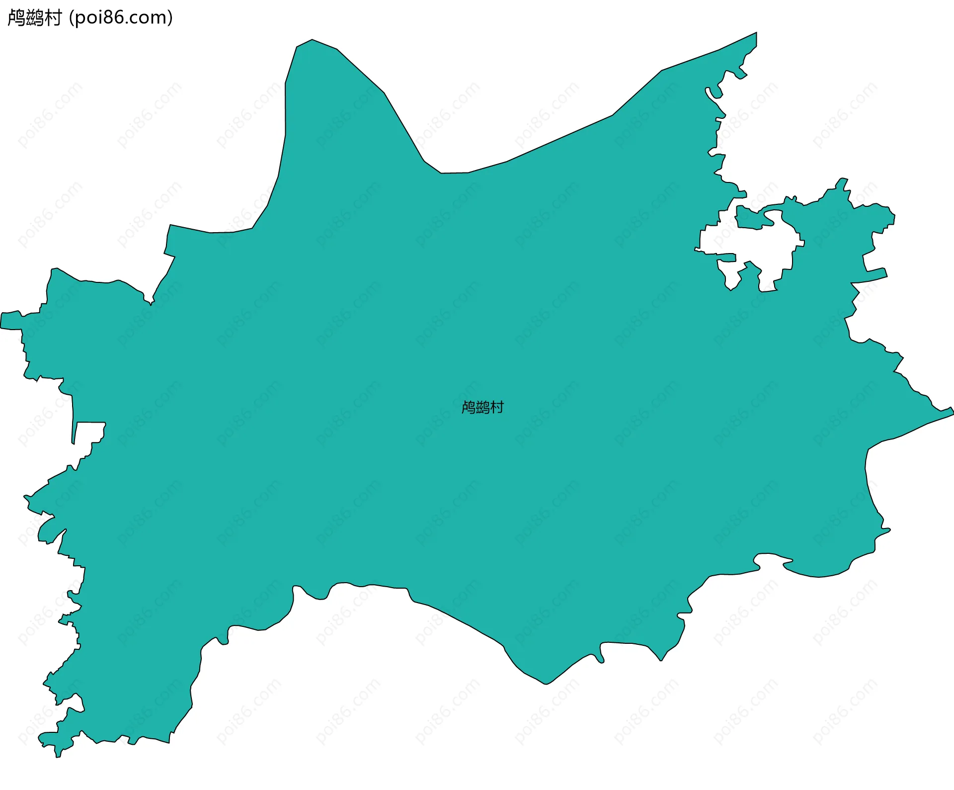 鸬鹚村边界地图