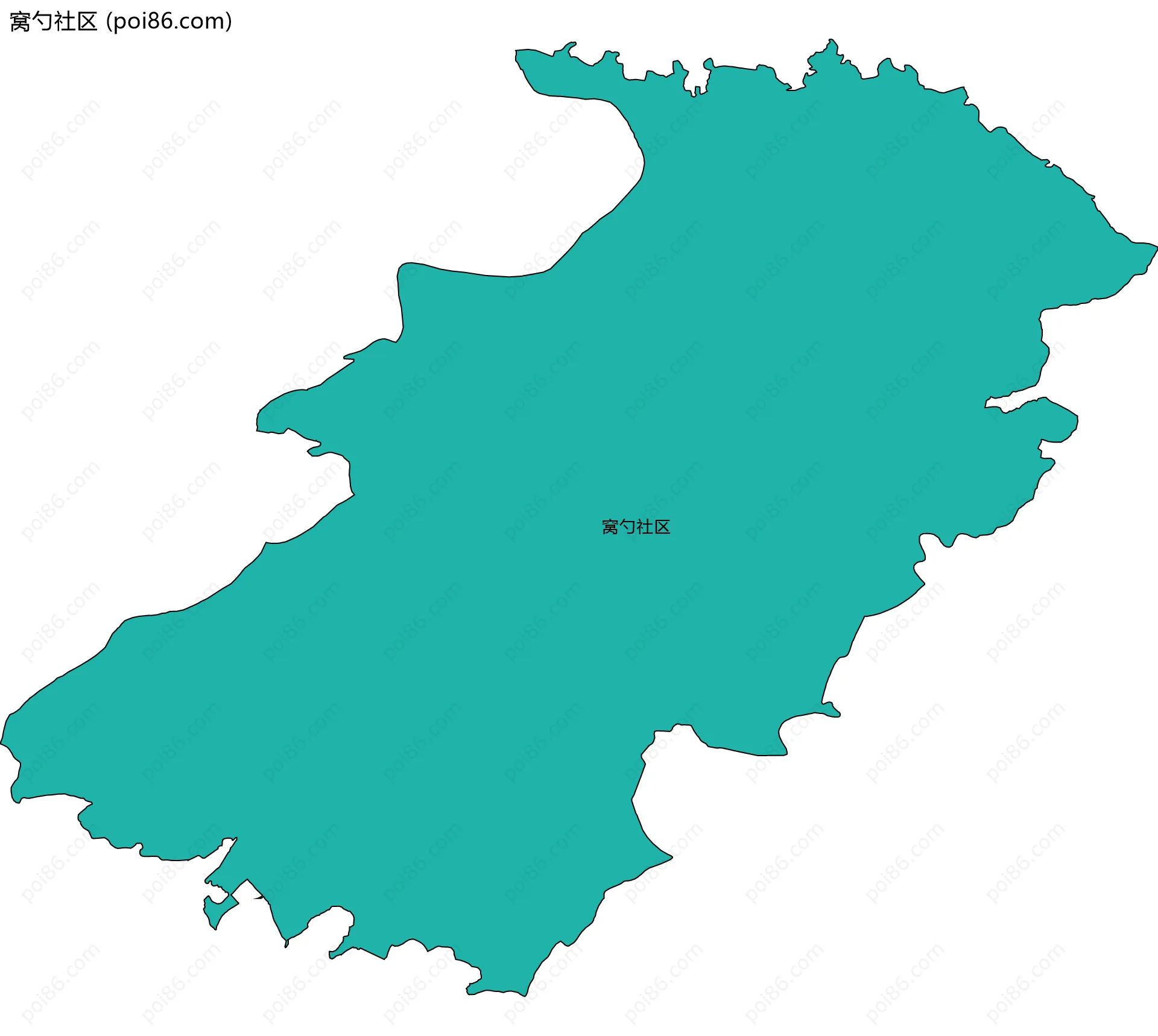 窝勺社区边界地图