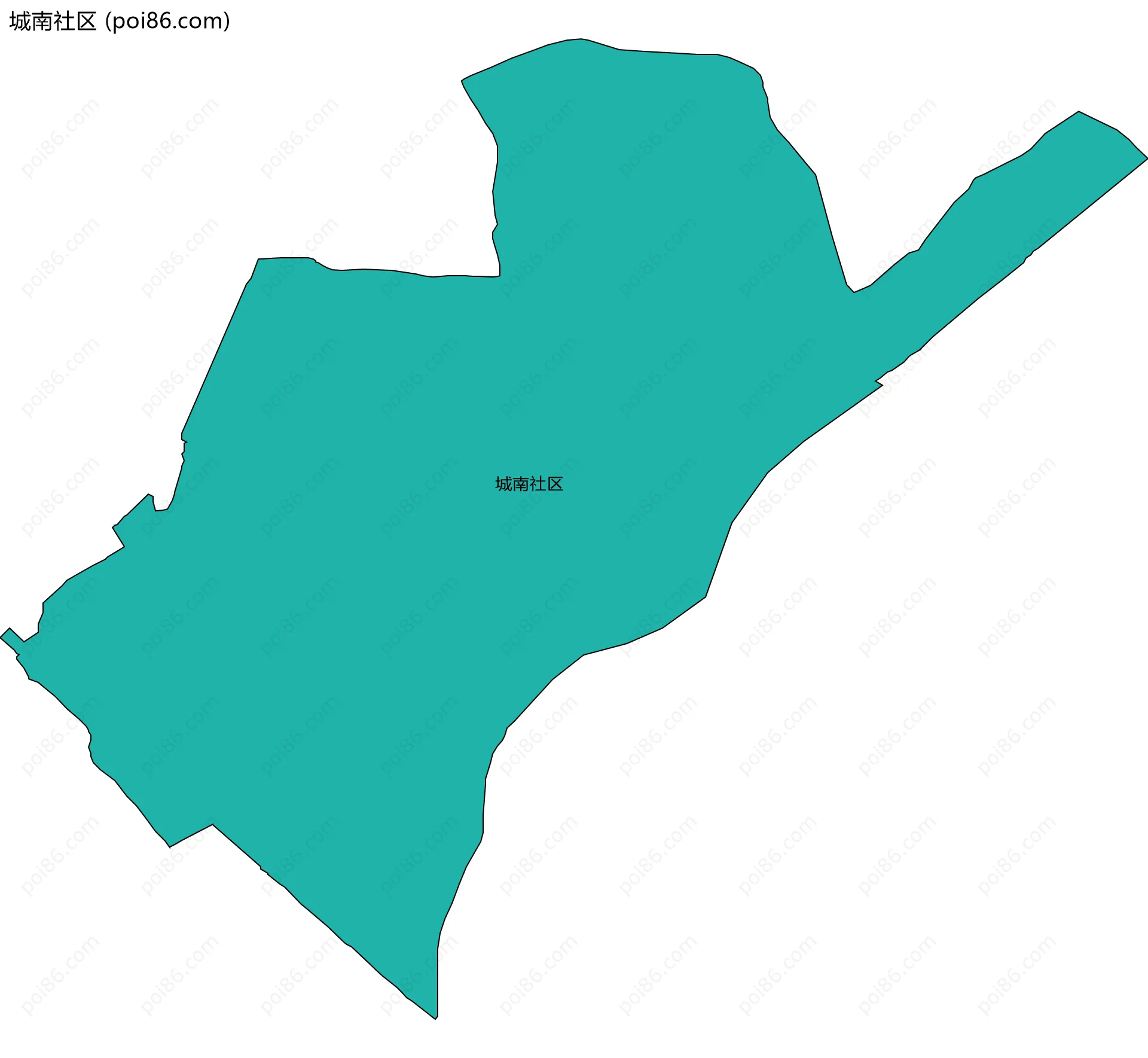 城南社区边界地图