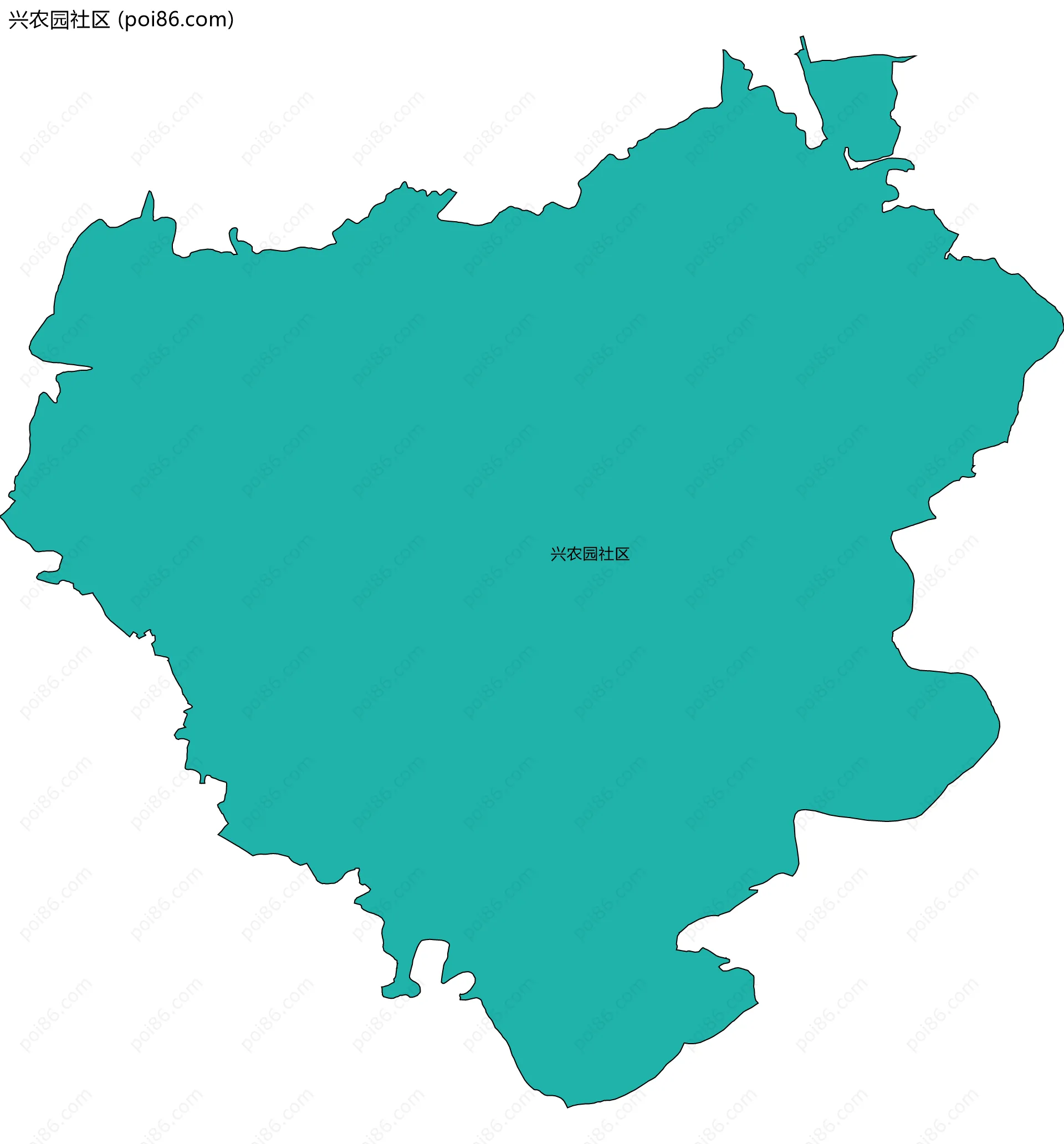 兴农园社区边界地图
