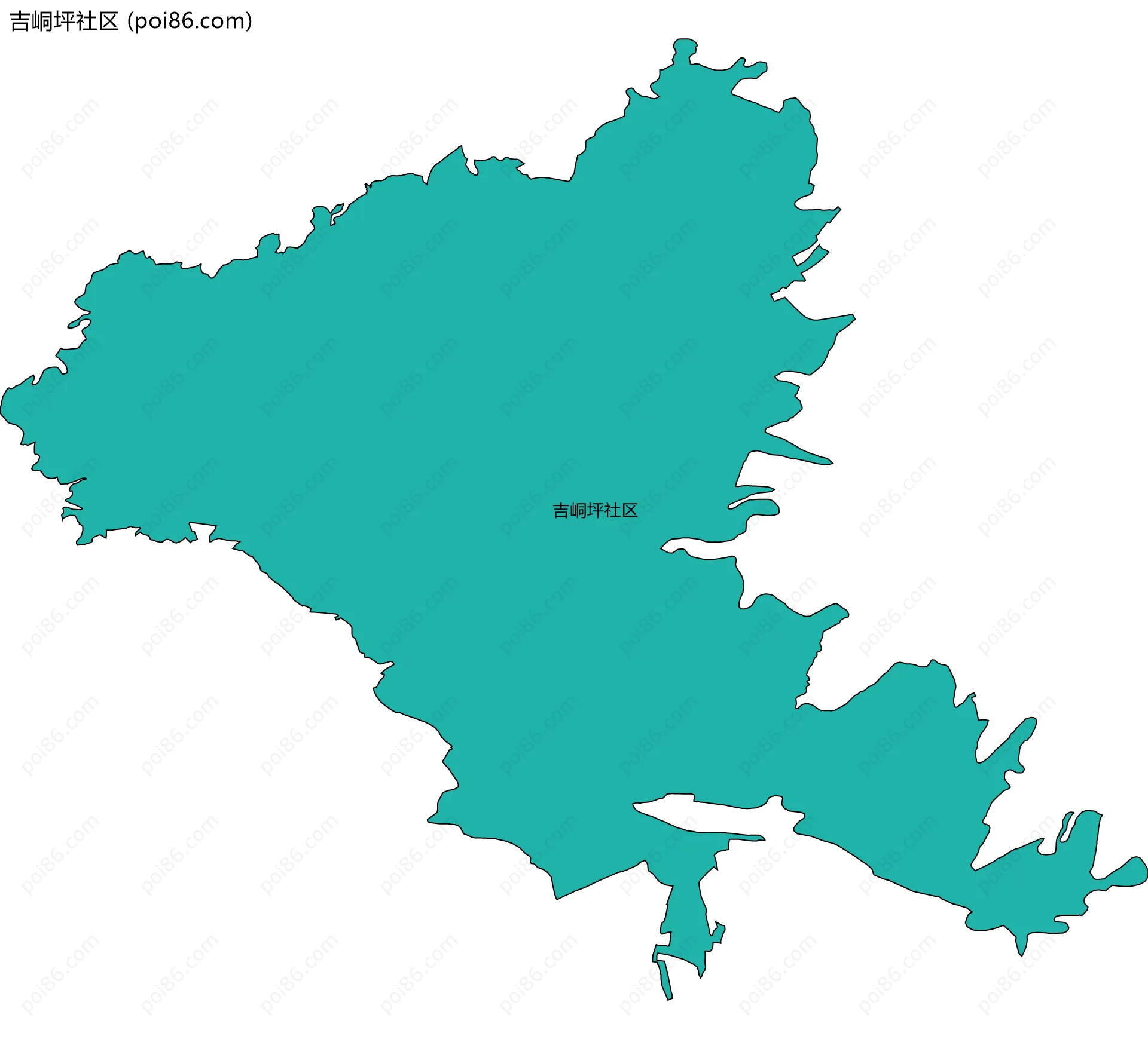 吉峒坪社区边界地图