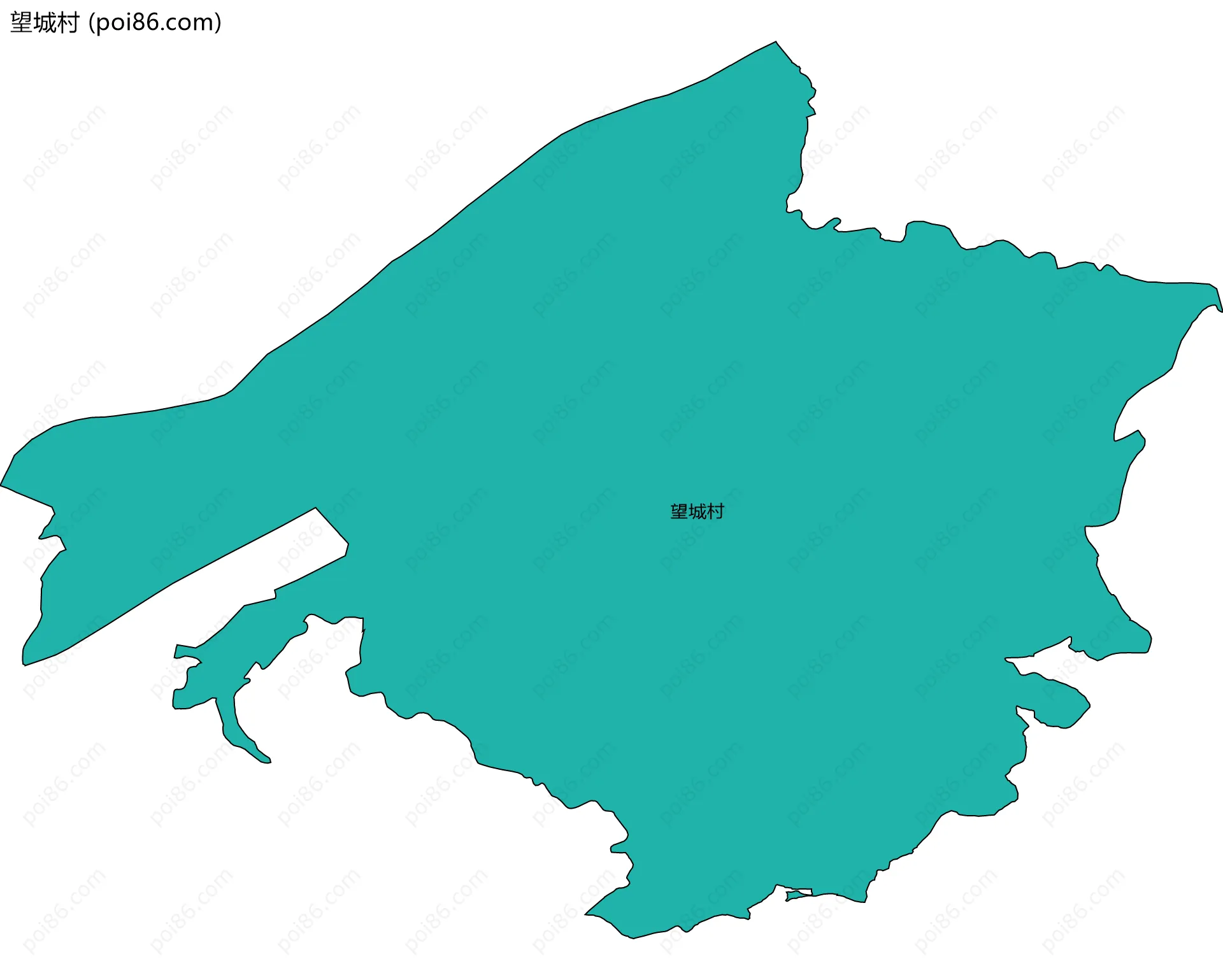 望城村边界地图