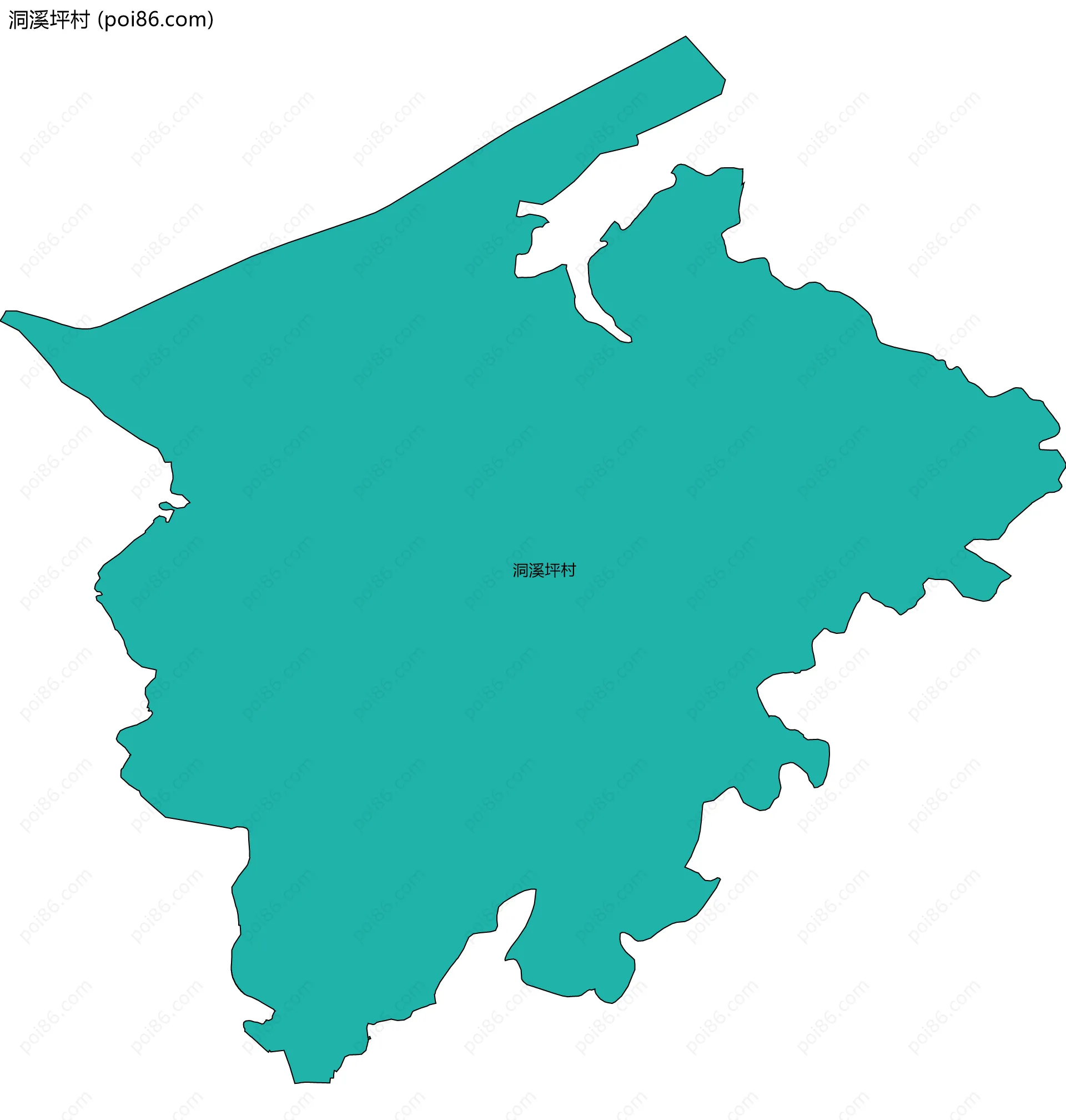 洞溪坪村边界地图