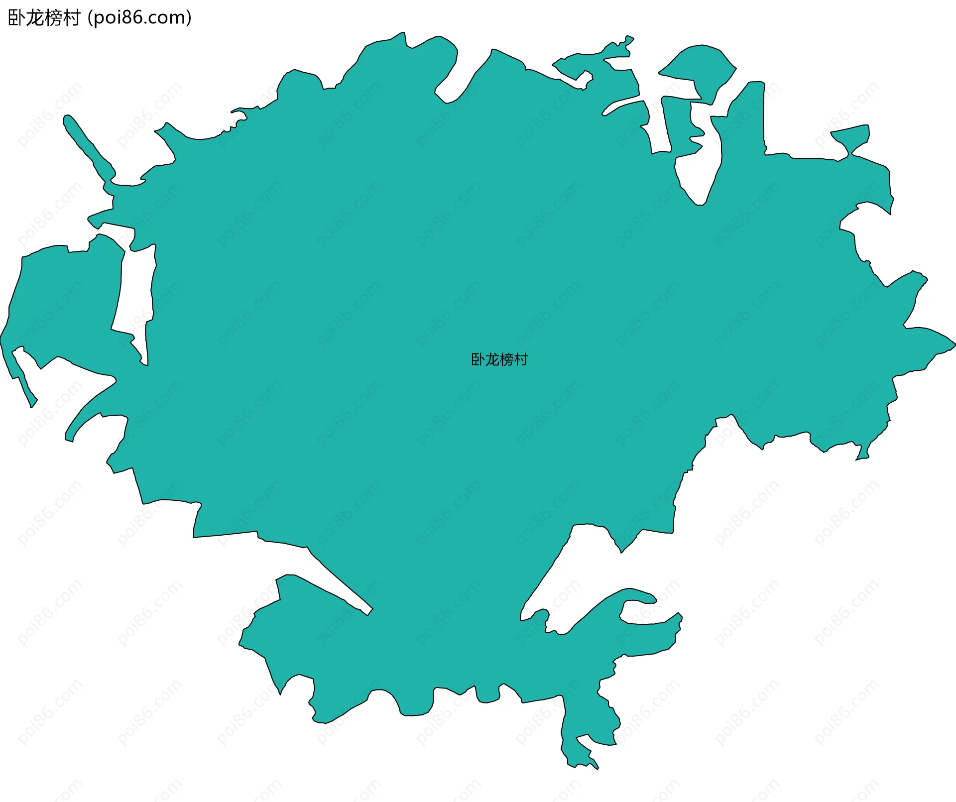 卧龙榜村边界地图