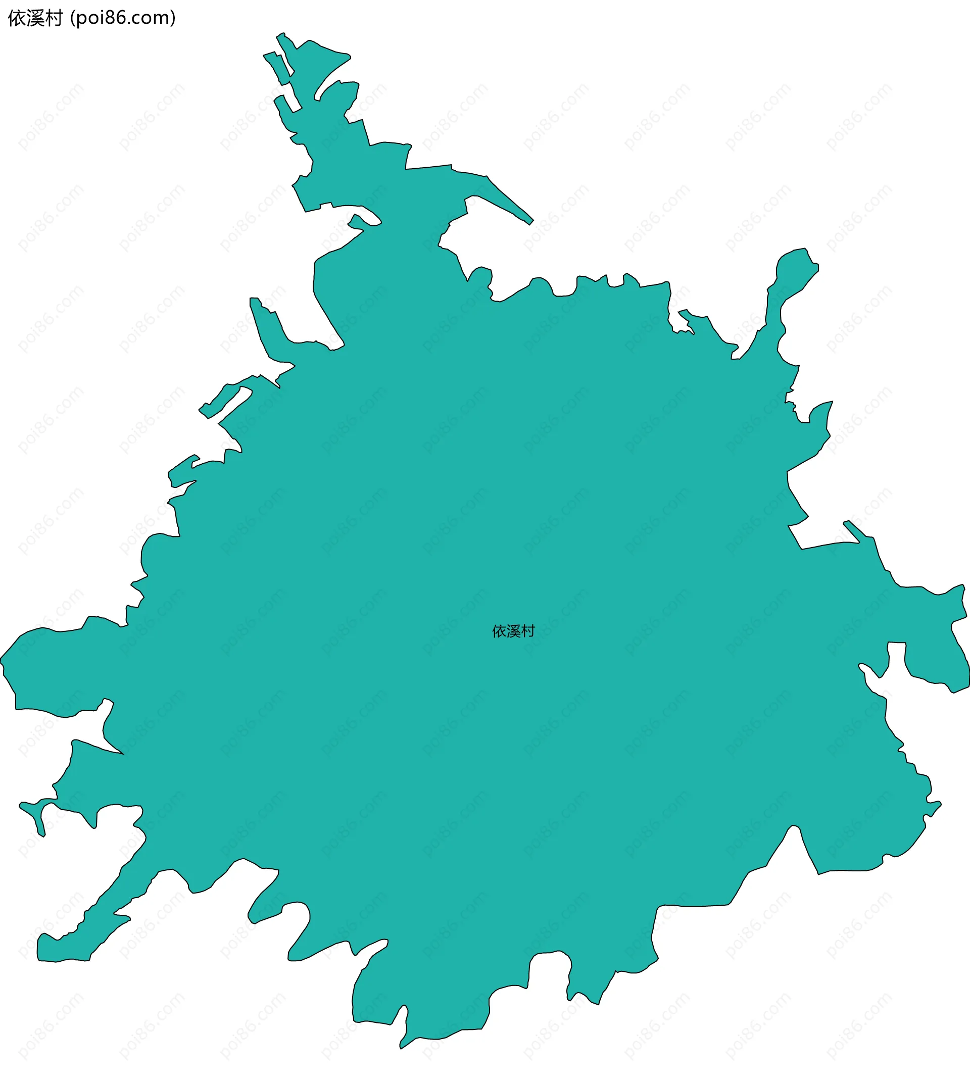 依溪村边界地图