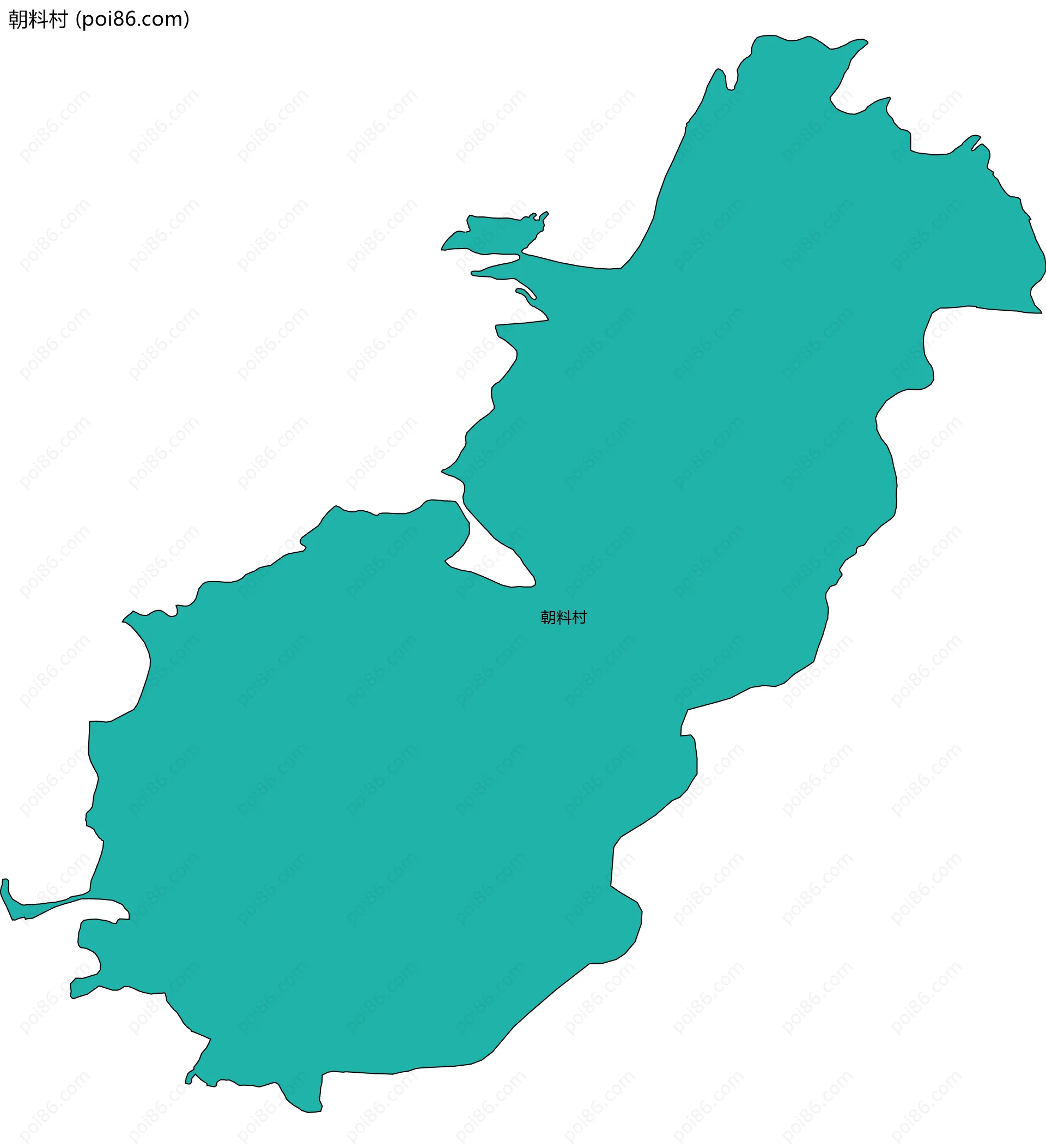 朝料村边界地图
