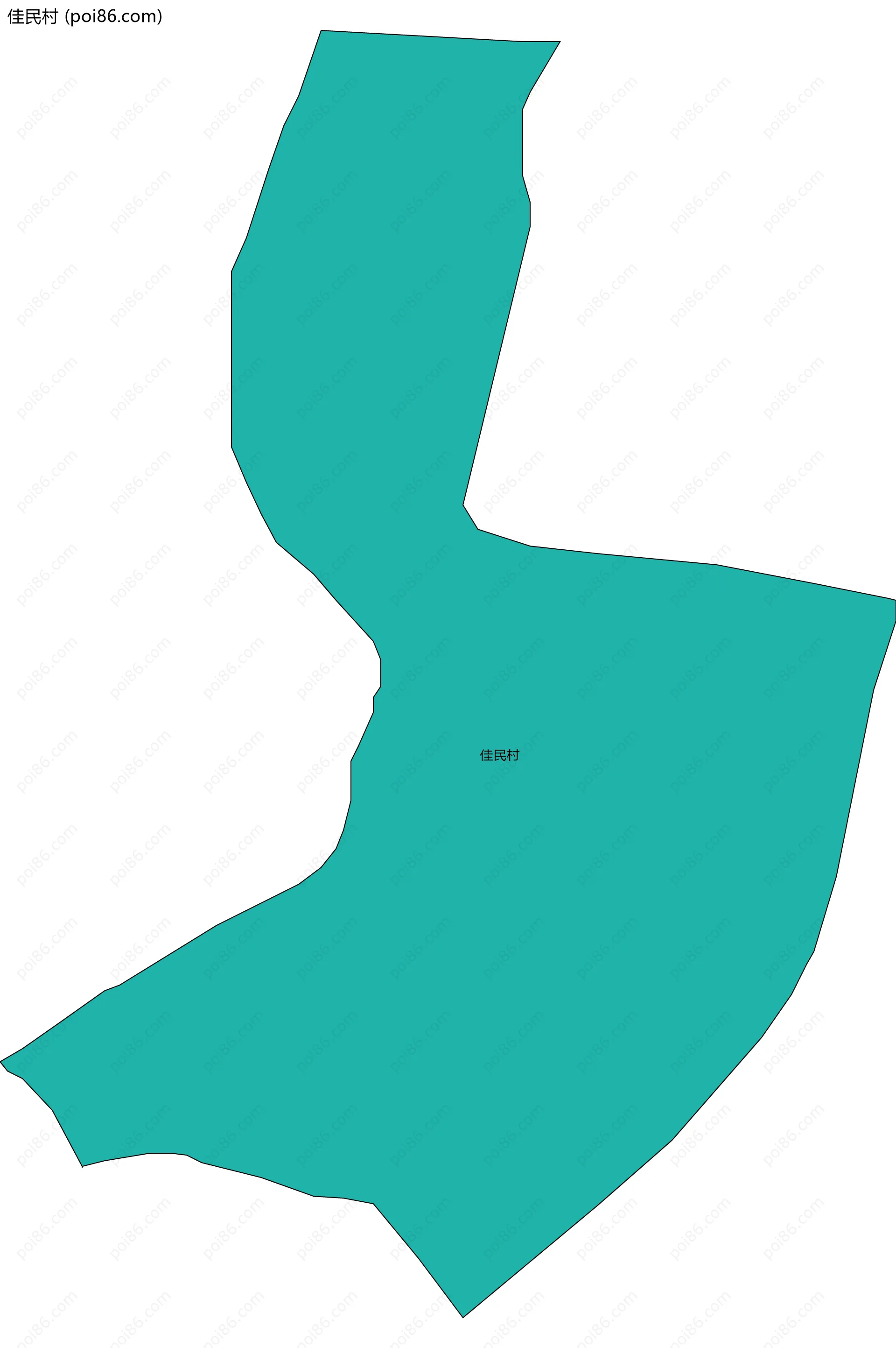 佳民村边界地图