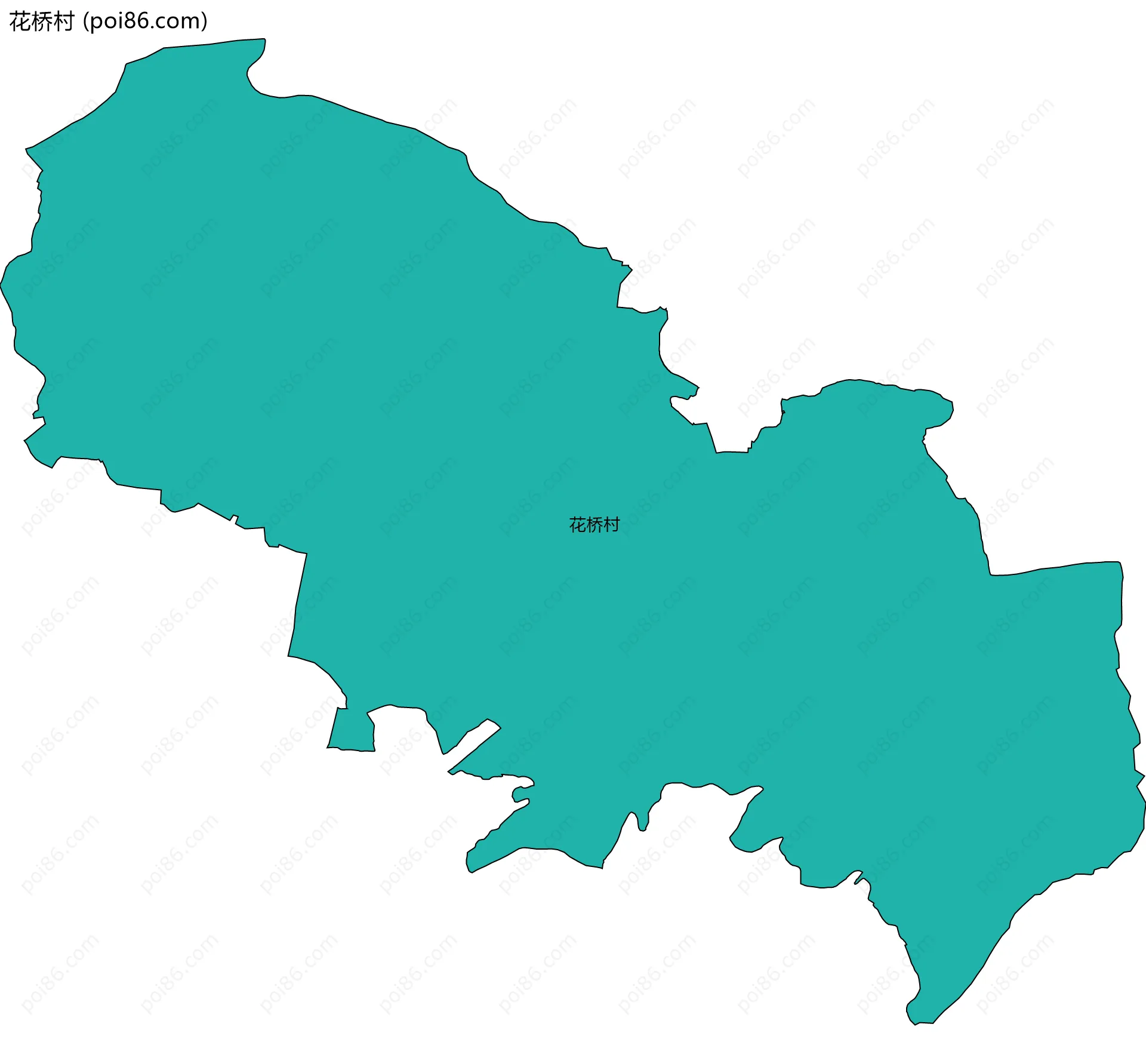 花桥村边界地图