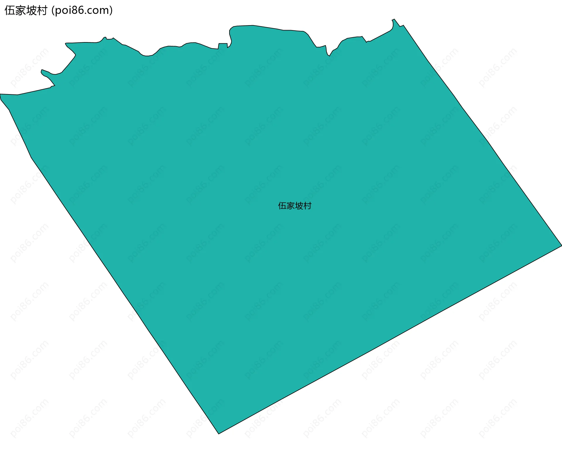 伍家坡村边界地图