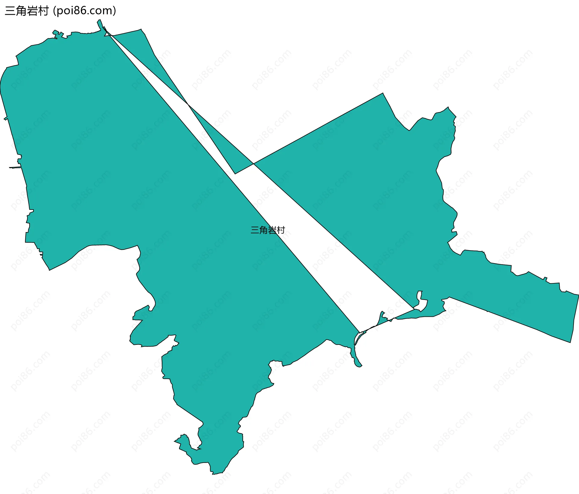 三角岩村边界地图