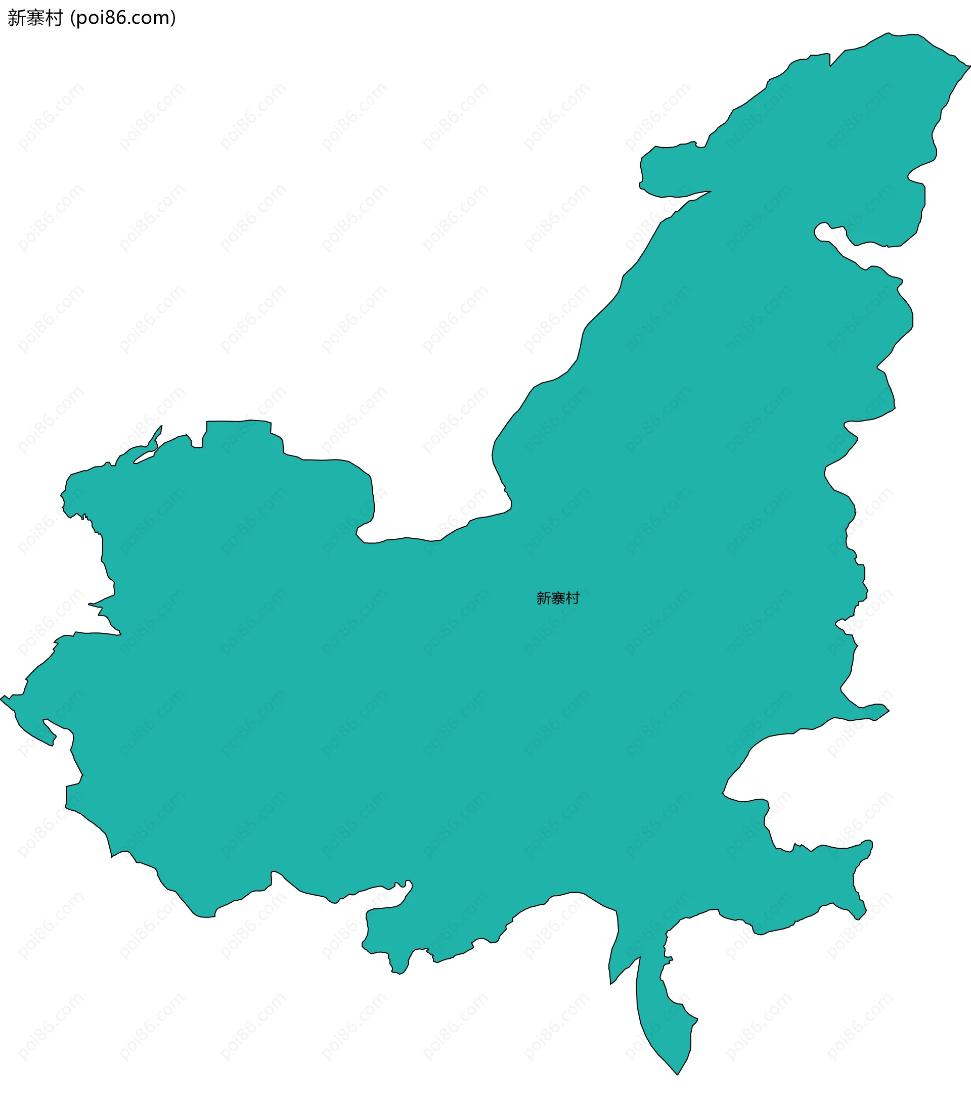 新寨村边界地图