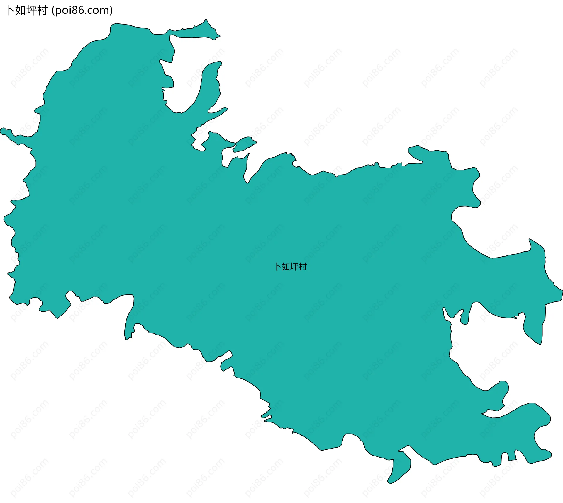 卜如坪村边界地图