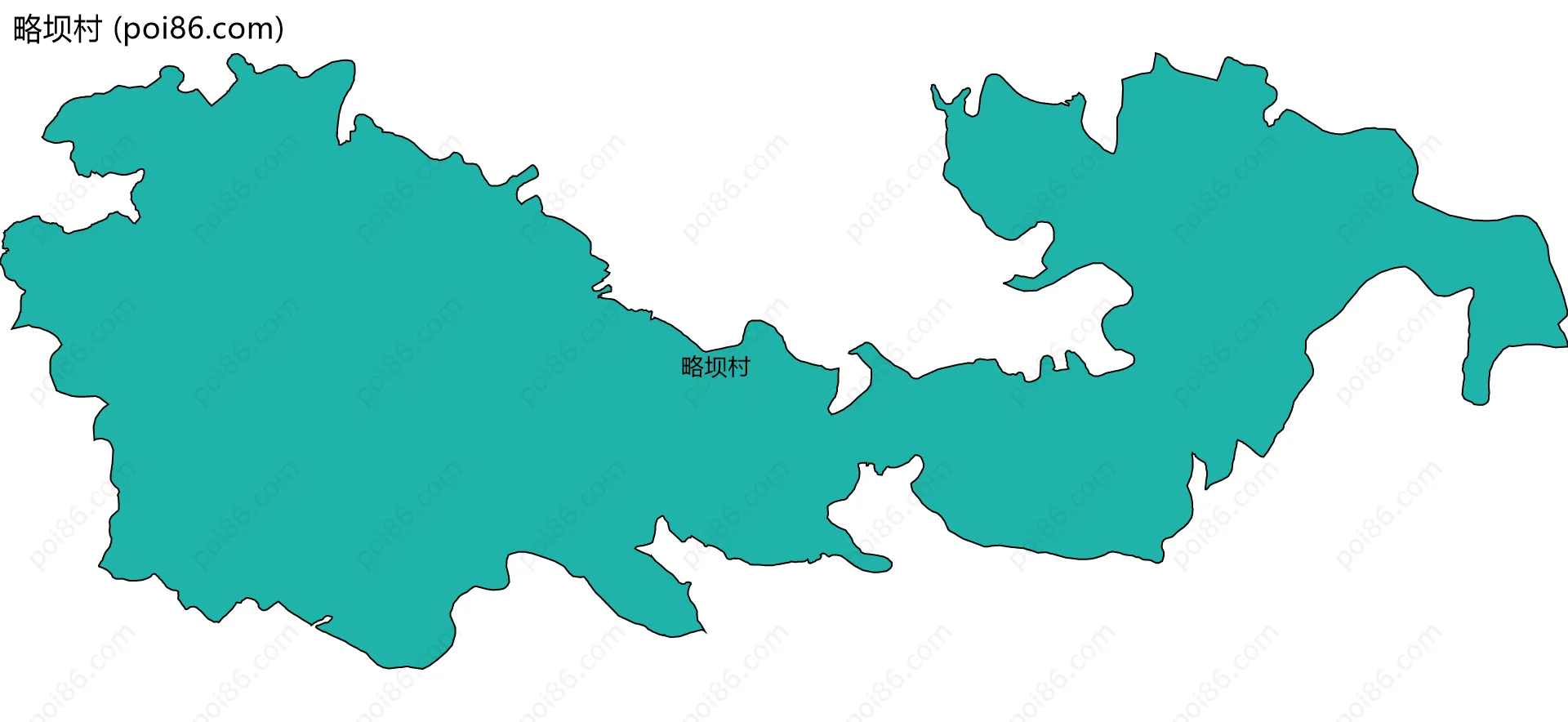 略坝村边界地图