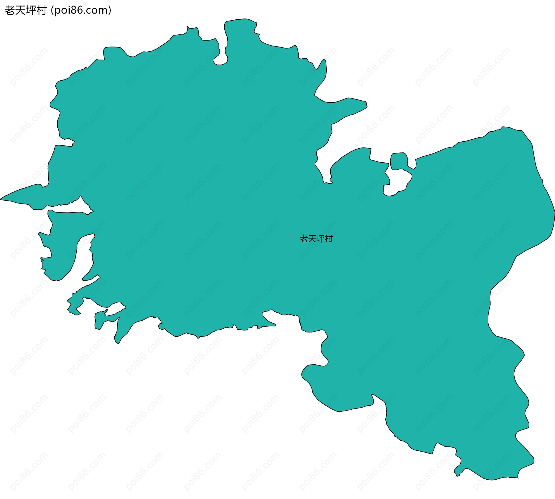 老天坪村边界地图