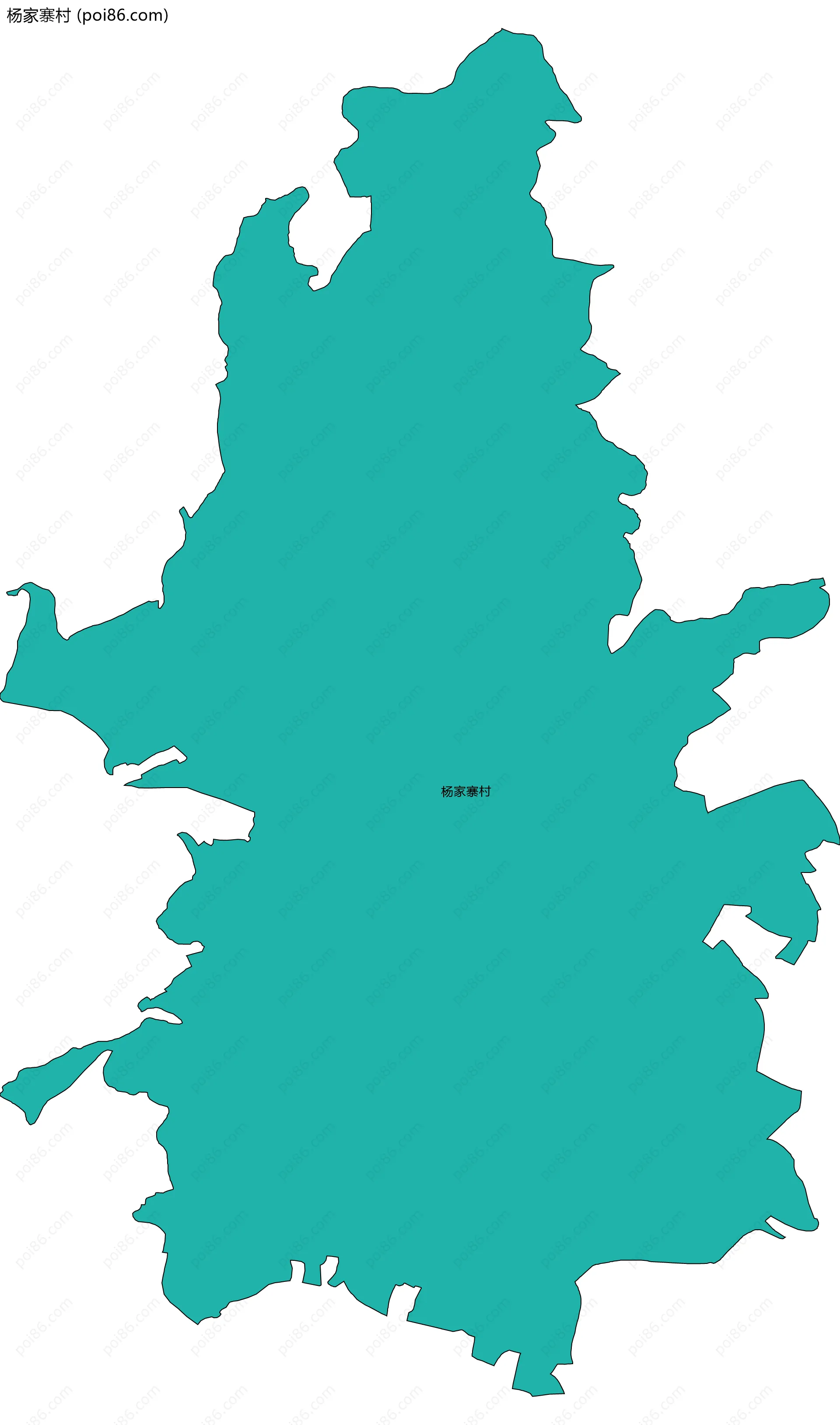 杨家寨村边界地图