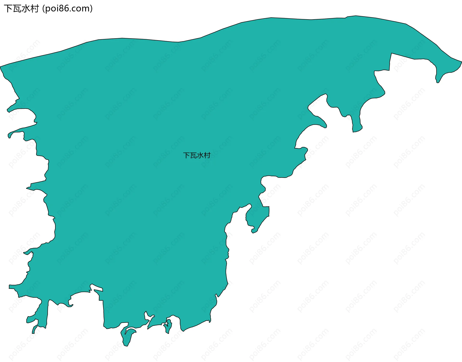 下瓦水村边界地图