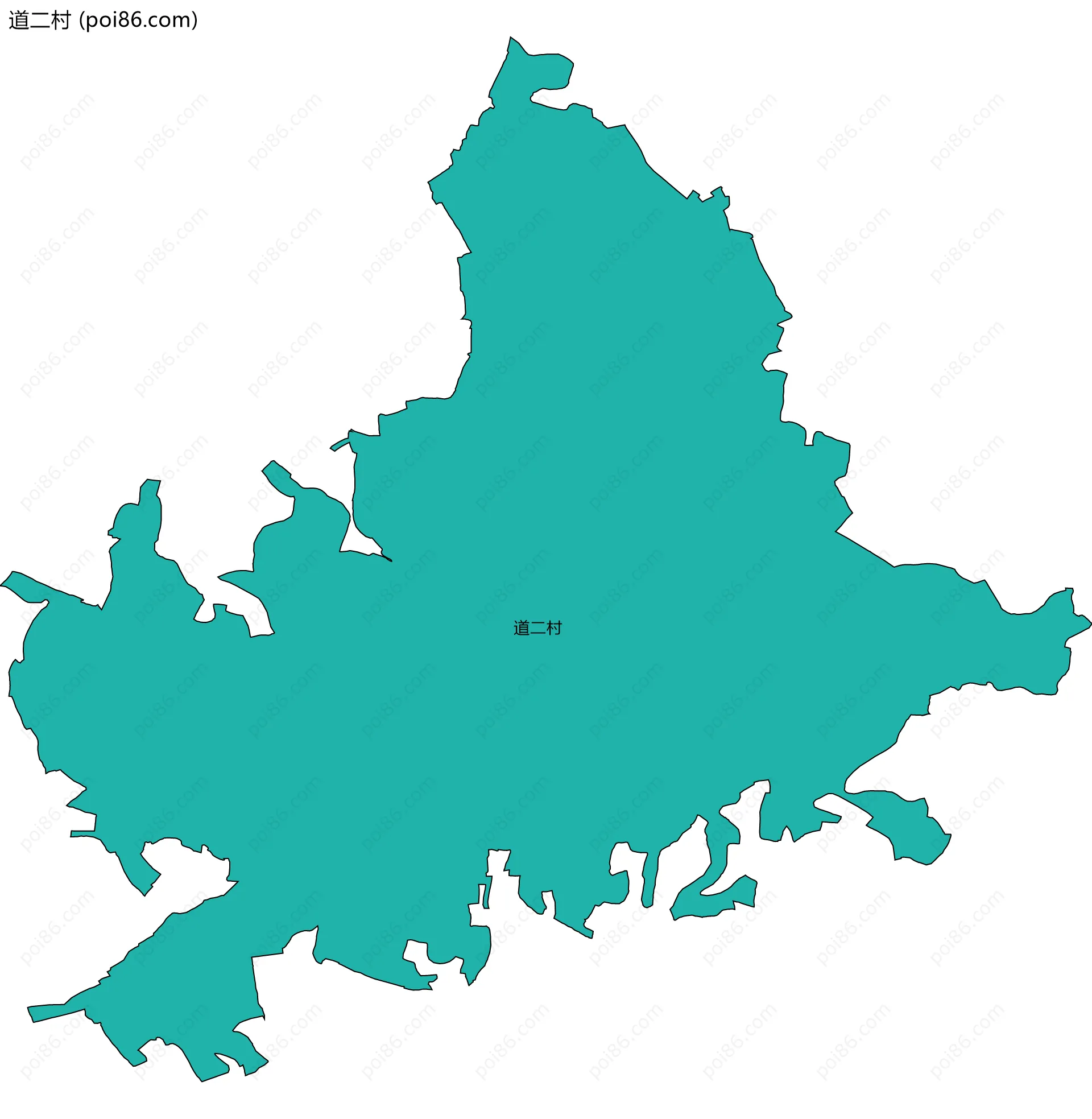 道二村边界地图