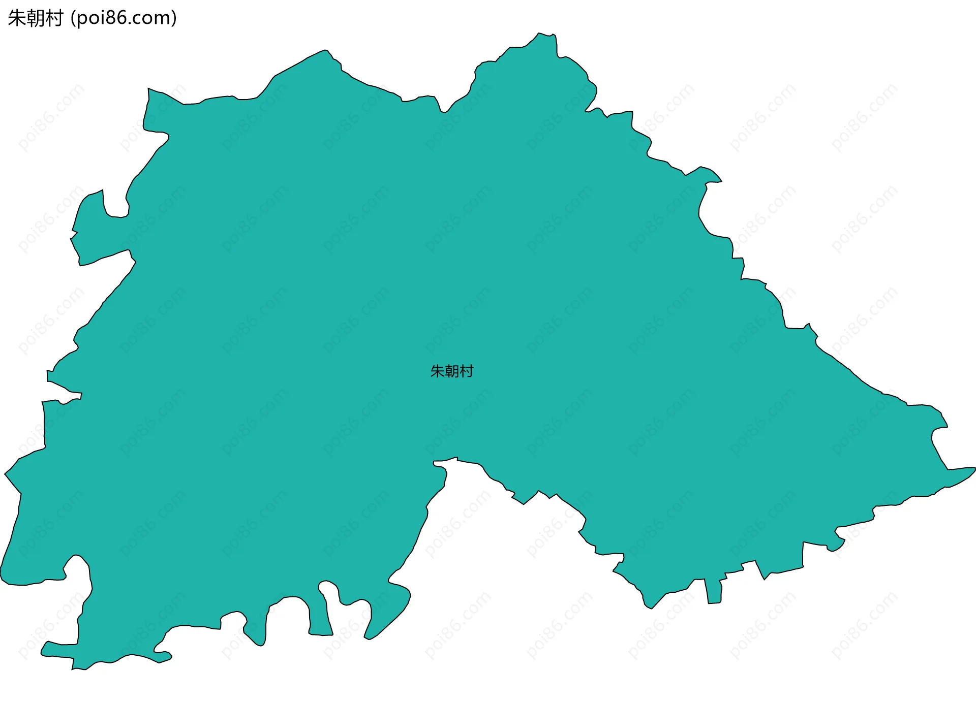 朱朝村边界地图