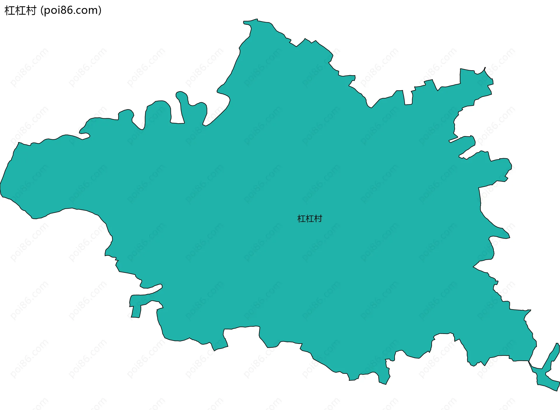 杠杠村边界地图