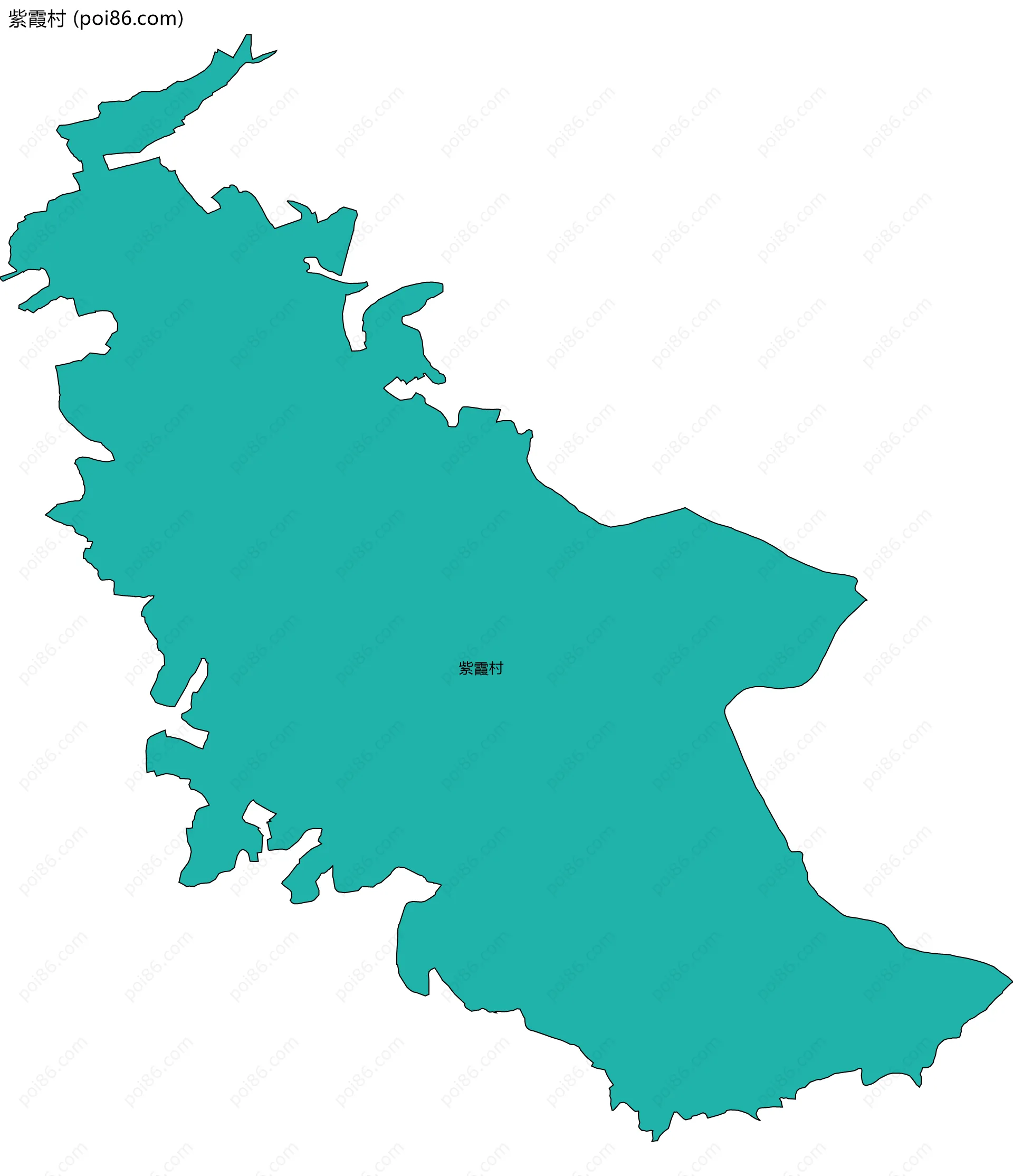 紫霞村边界地图