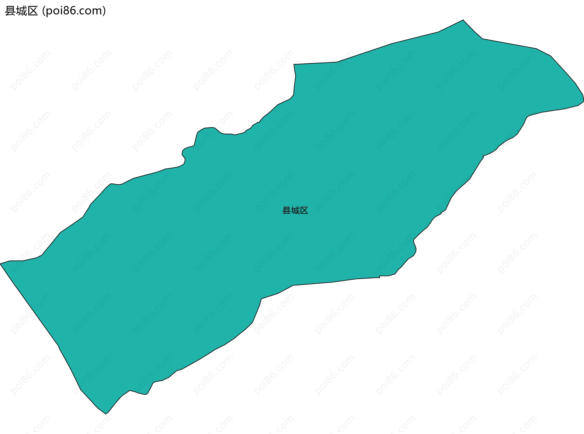 县城区边界地图