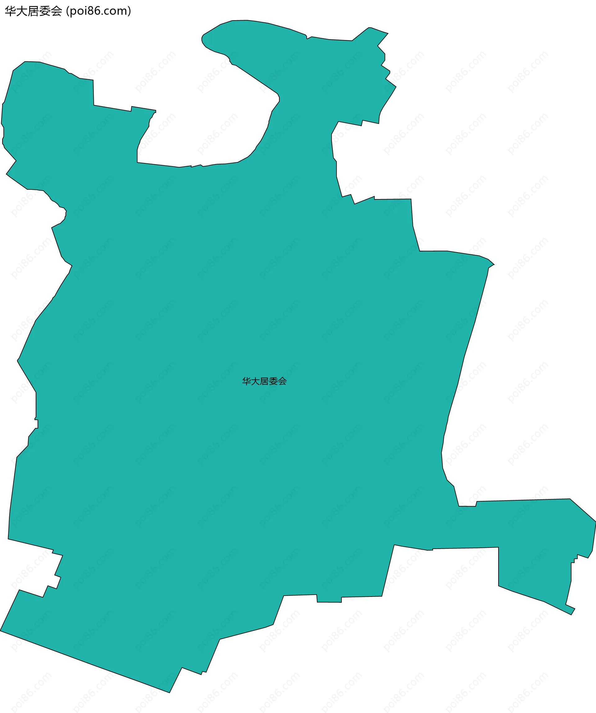 华大居委会边界地图