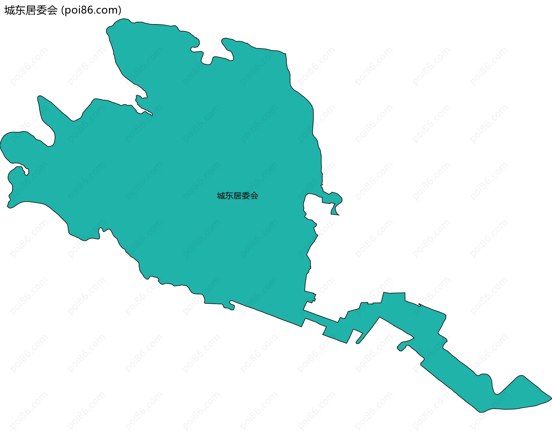 城东居委会边界地图