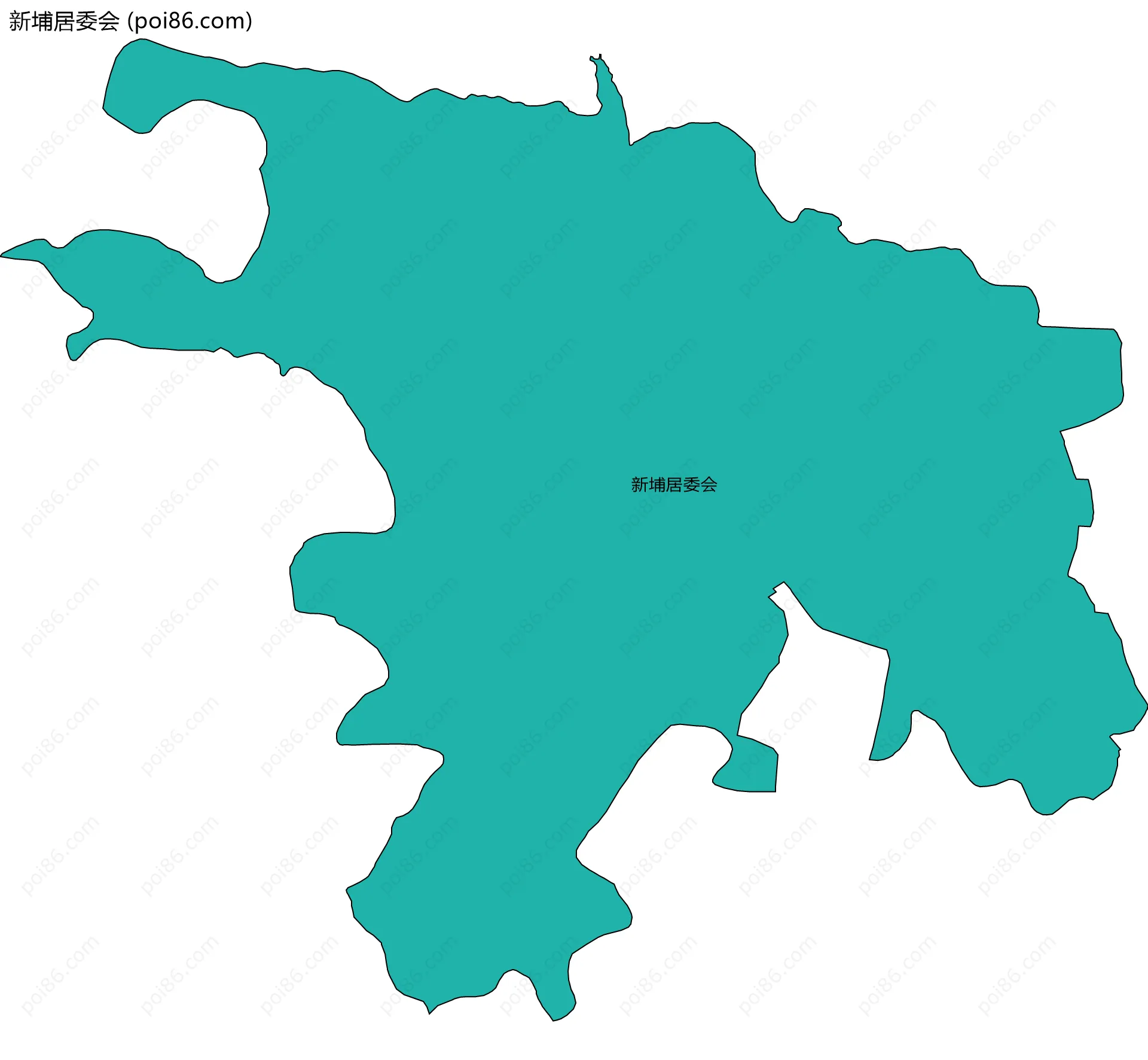 新埔居委会边界地图