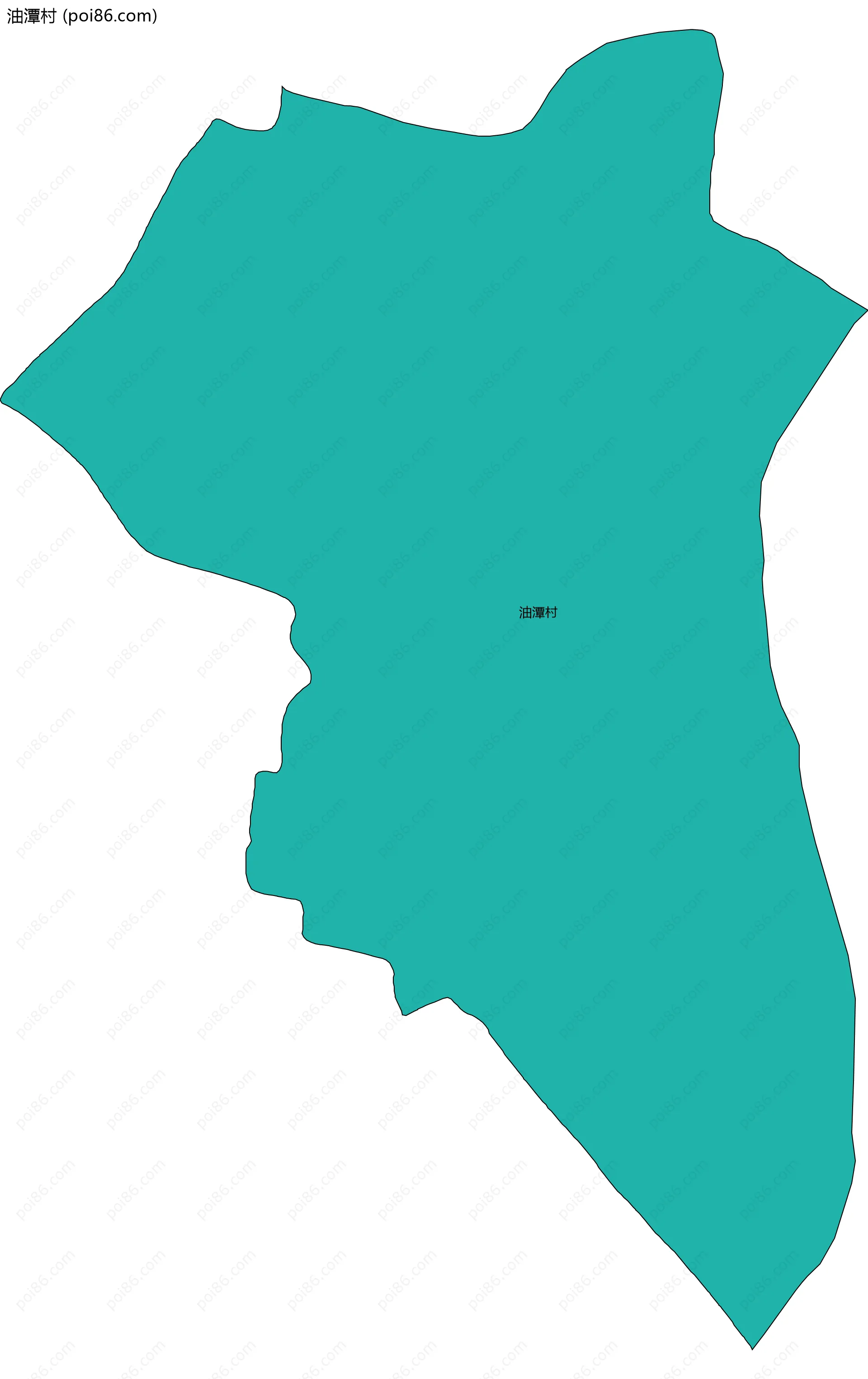 油潭村边界地图