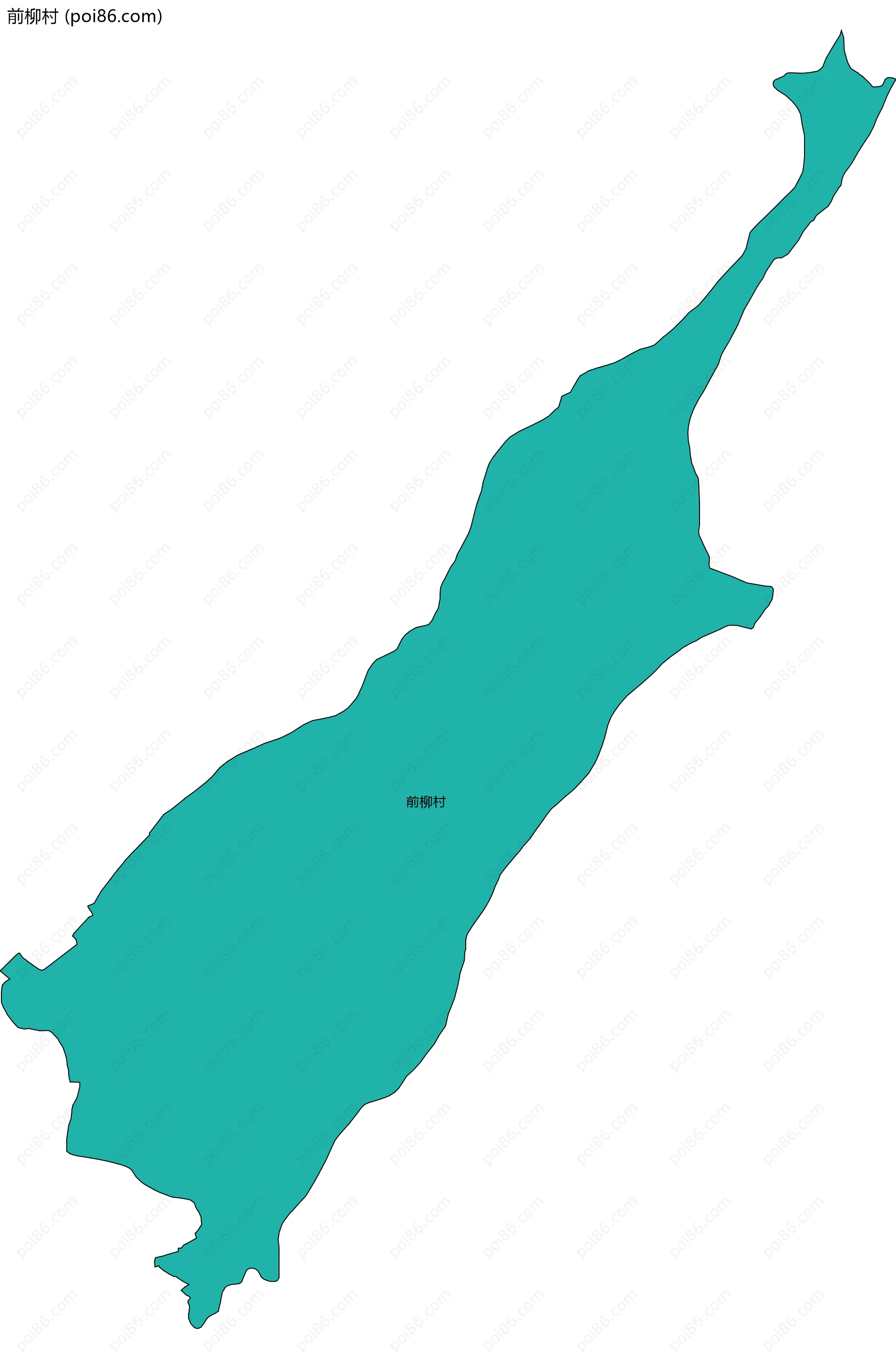 前柳村边界地图