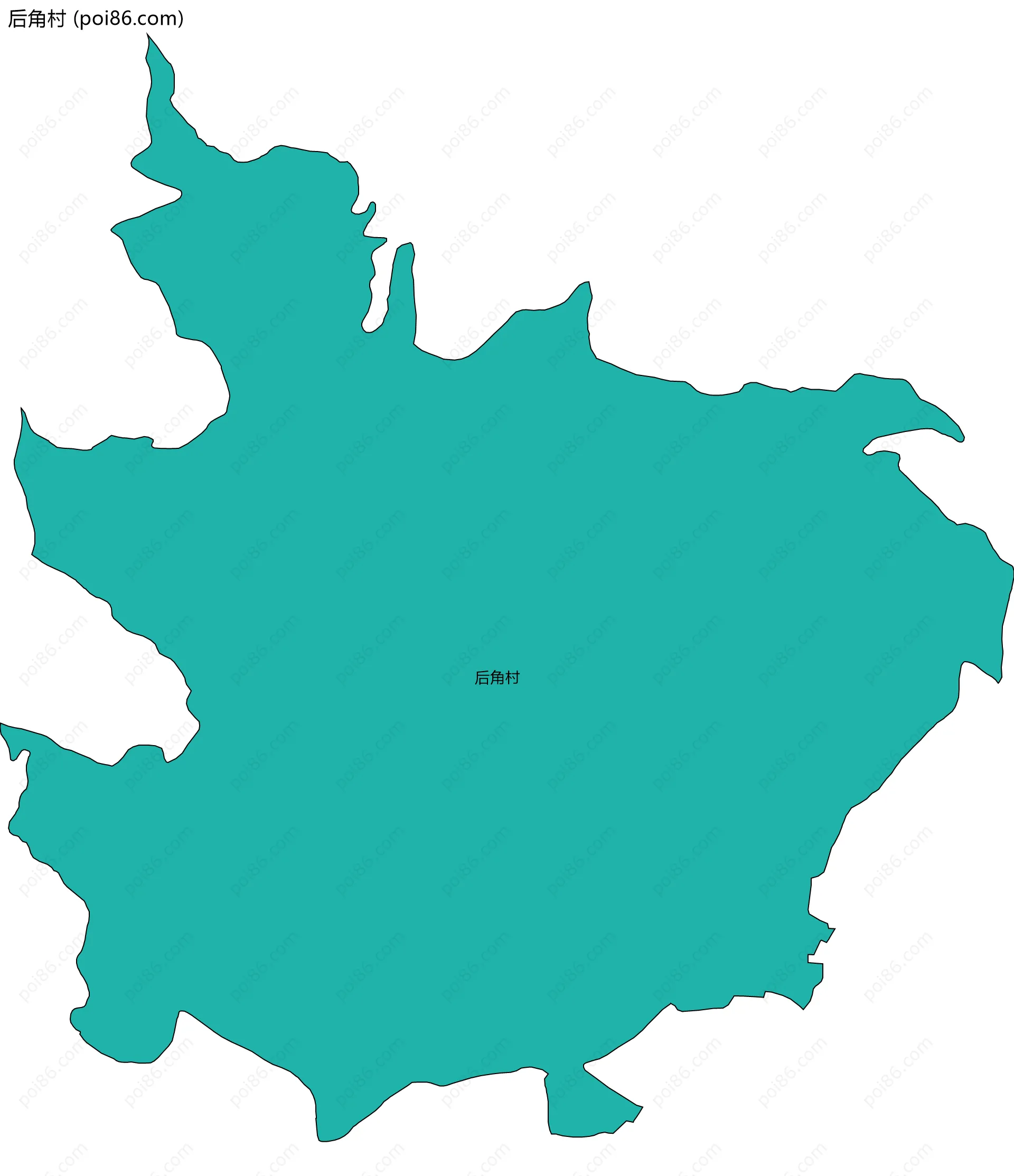 后角村边界地图