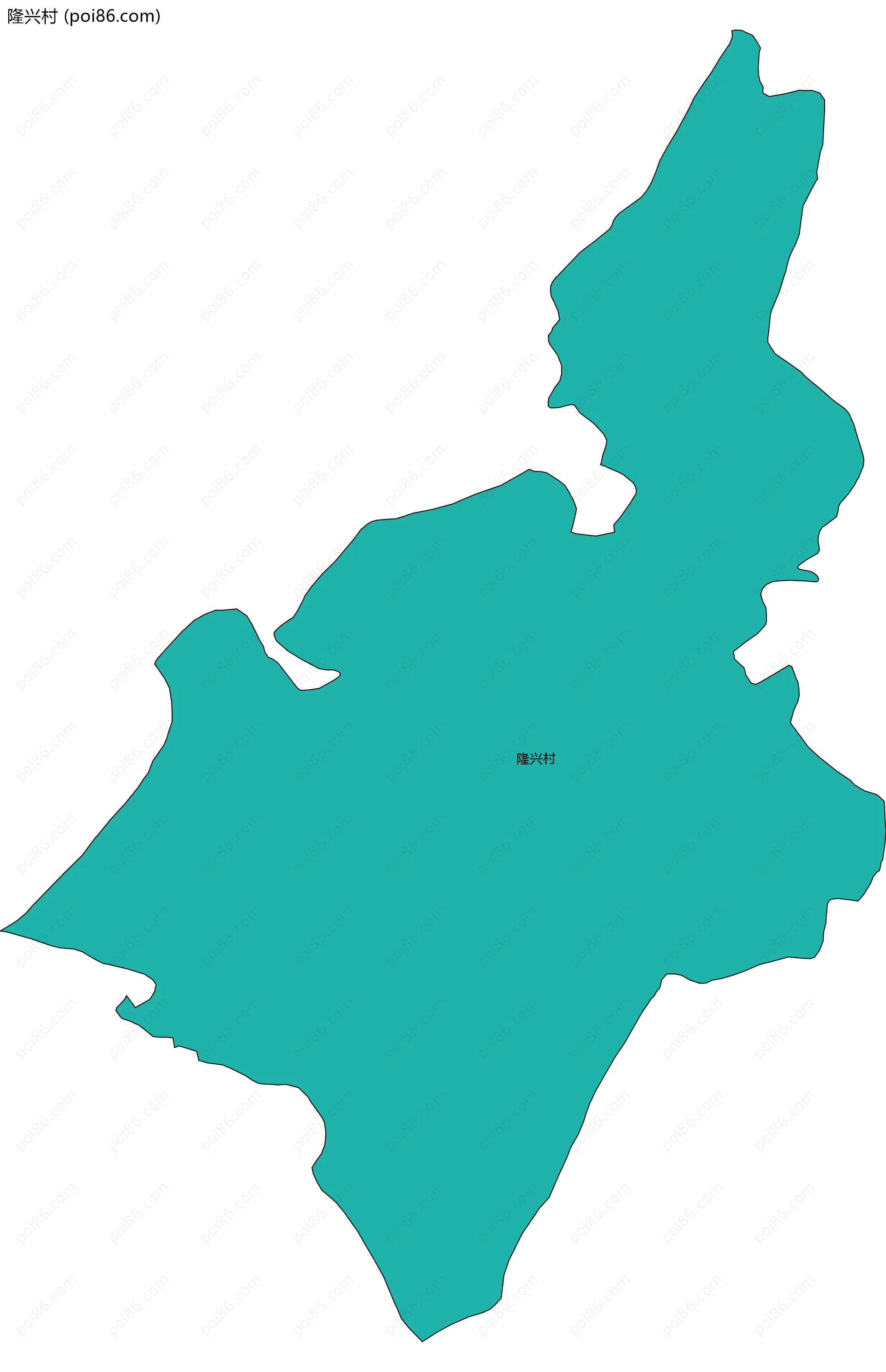 隆兴村边界地图
