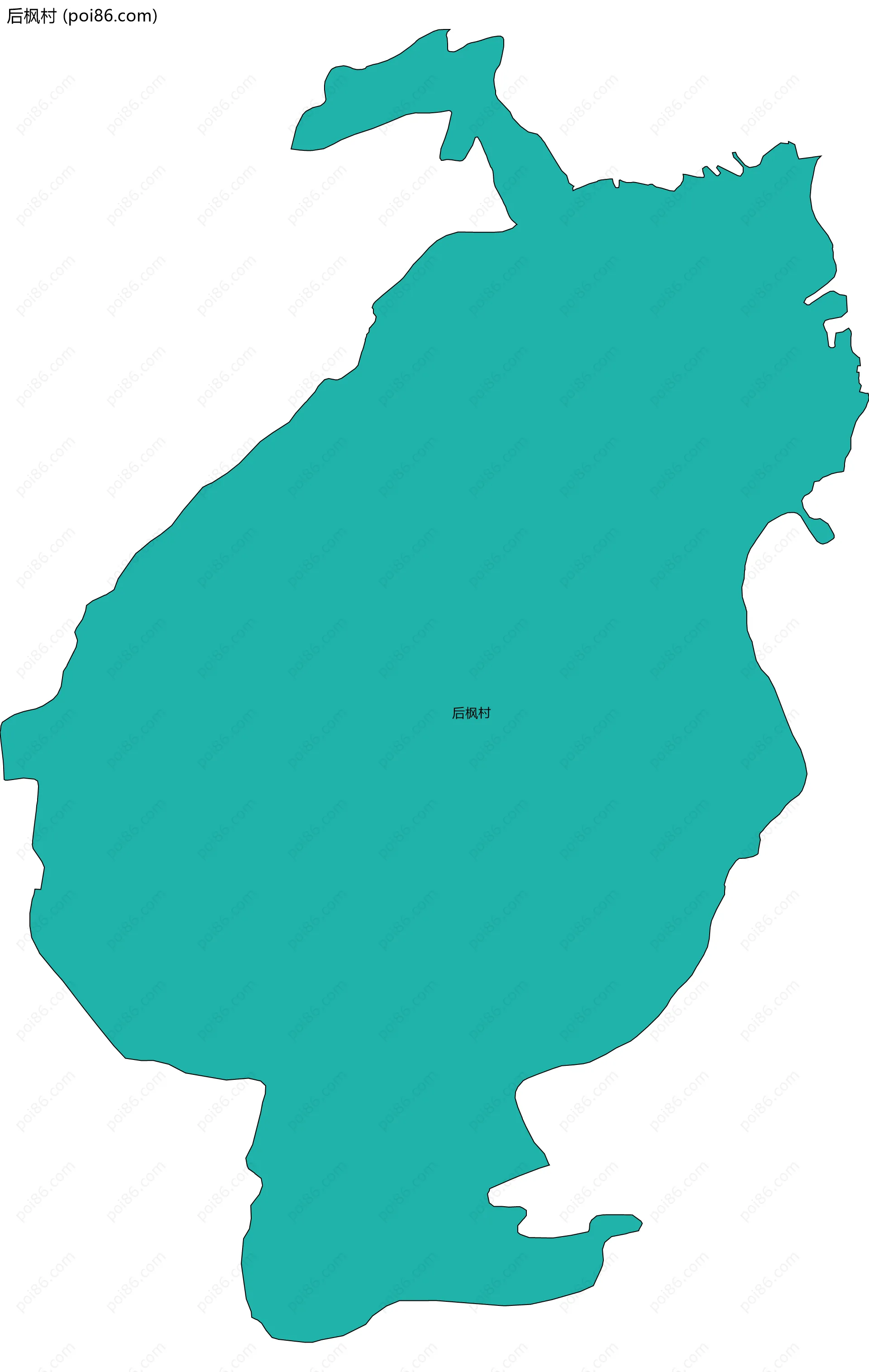 后枫村边界地图