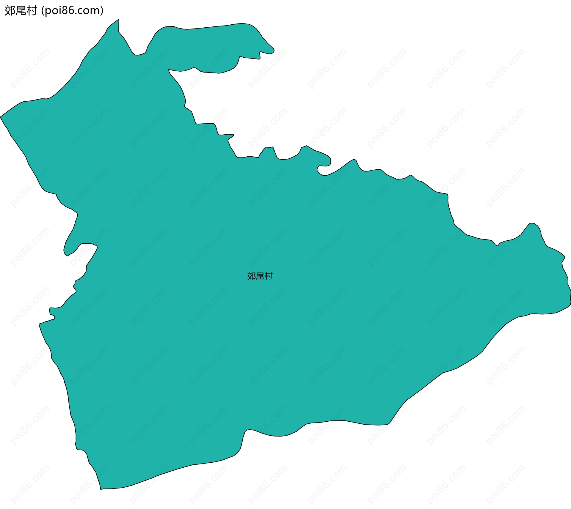 郊尾村边界地图