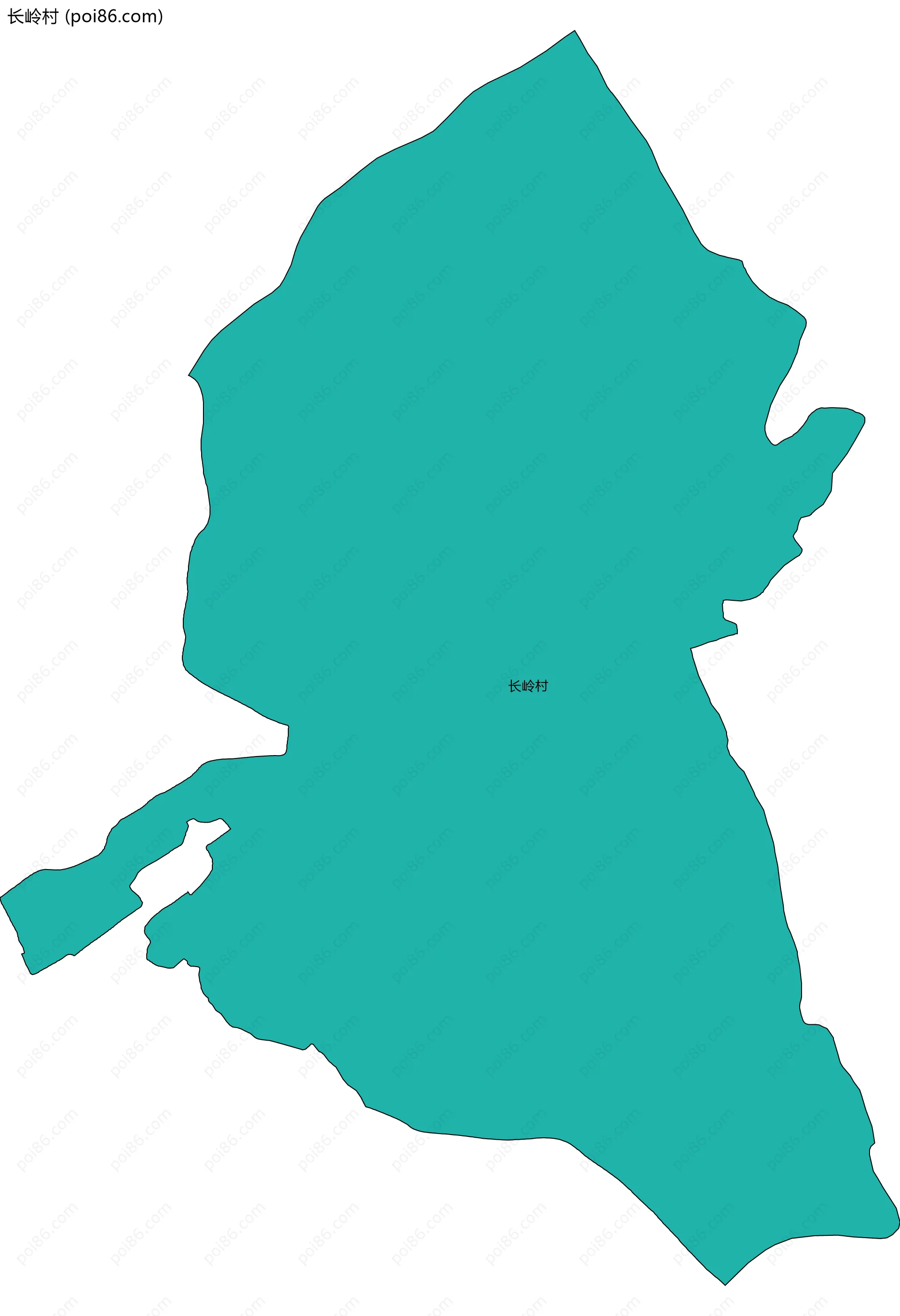 长岭村边界地图