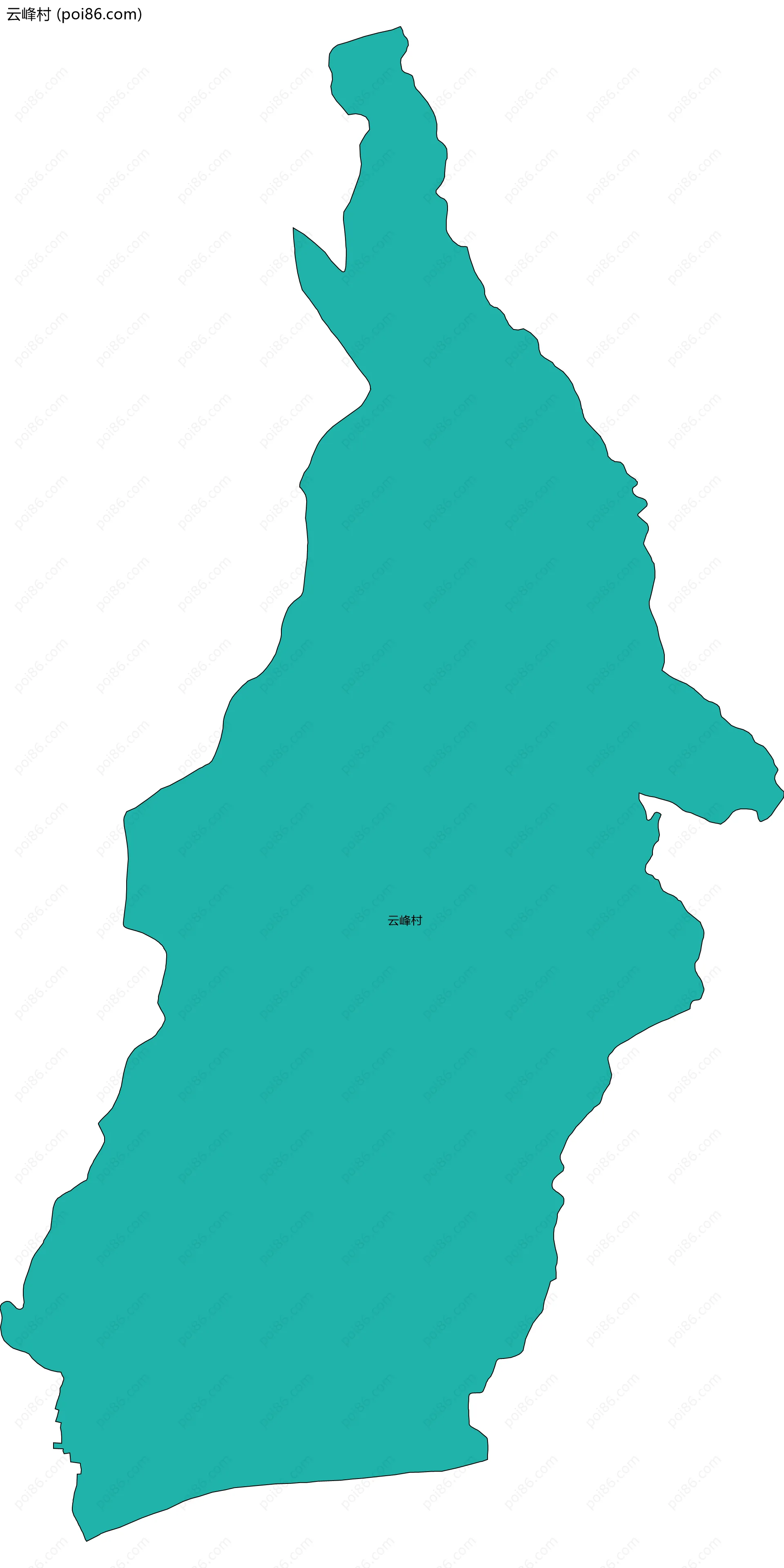 云峰村边界地图