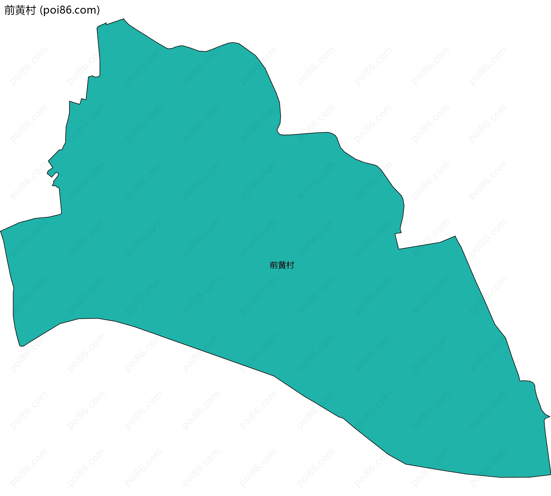 前黄村边界地图