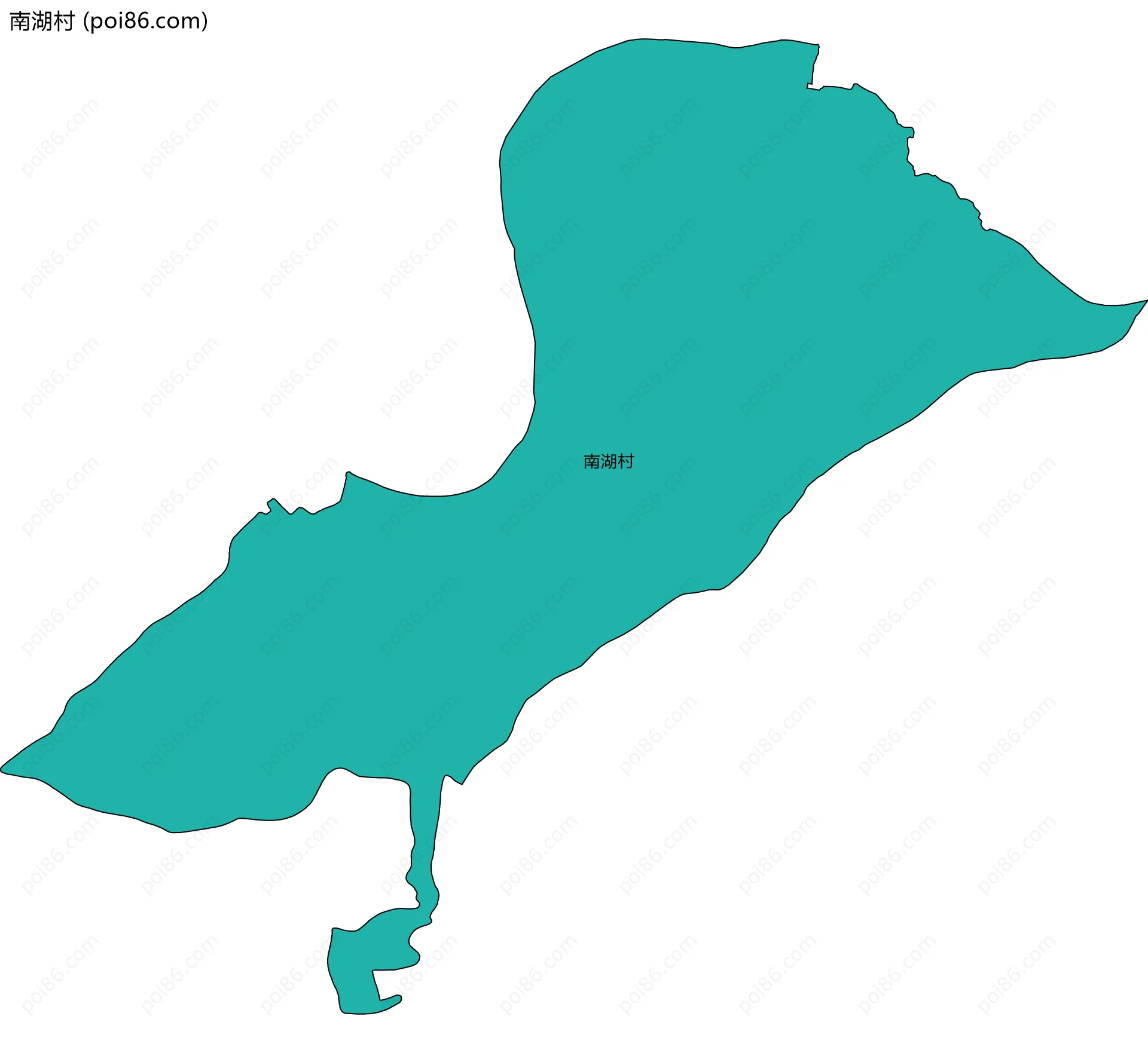 南湖村边界地图