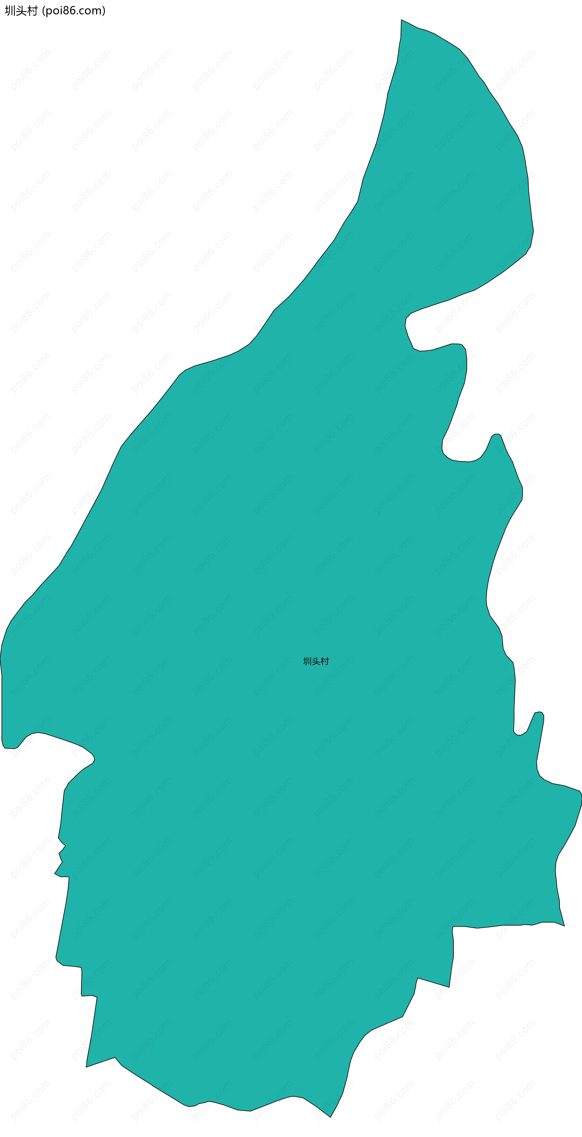 圳头村边界地图